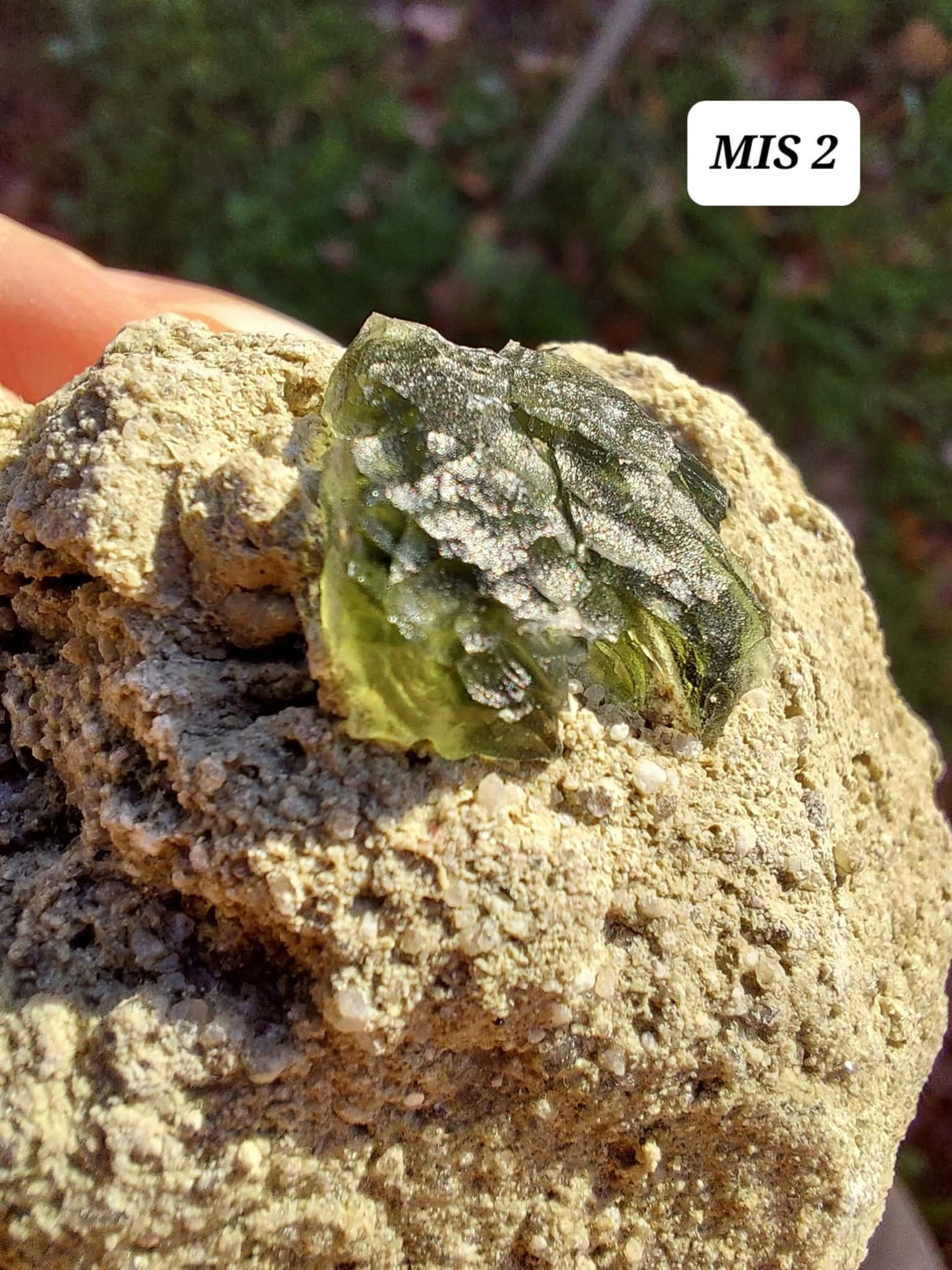 Moldavite In-Situ (in matrix), Besednice, Est 3.5-4g, Tektite (Ref: MIS2)