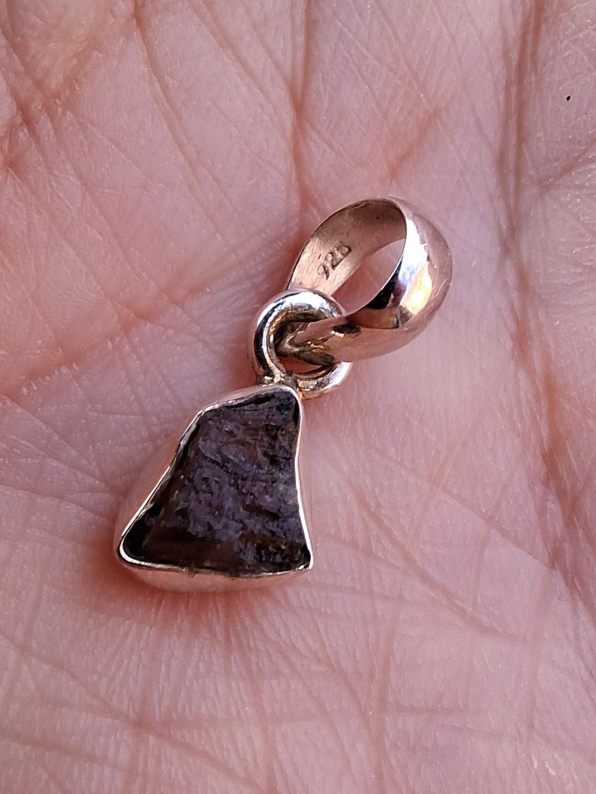 Moldavite Pendant, 925 Silver, Tektite (Ref: P34)