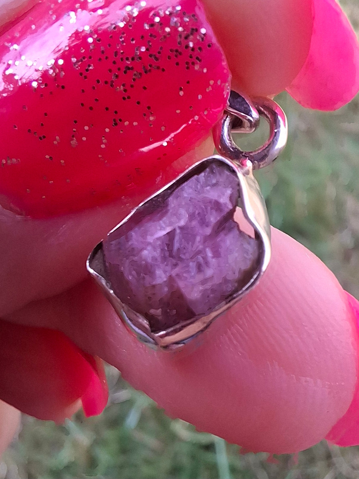 Pink Tourmaline Pendant, 925 Silver, Crystal (Ref: PT73)