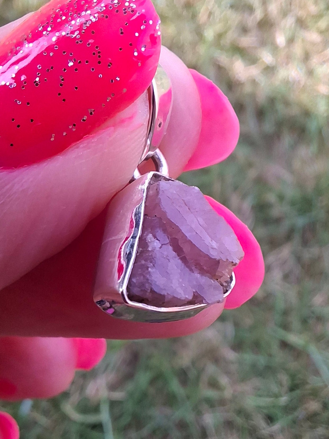 Pink Tourmaline Pendant, 925 Silver, Crystal (Ref: PT74)