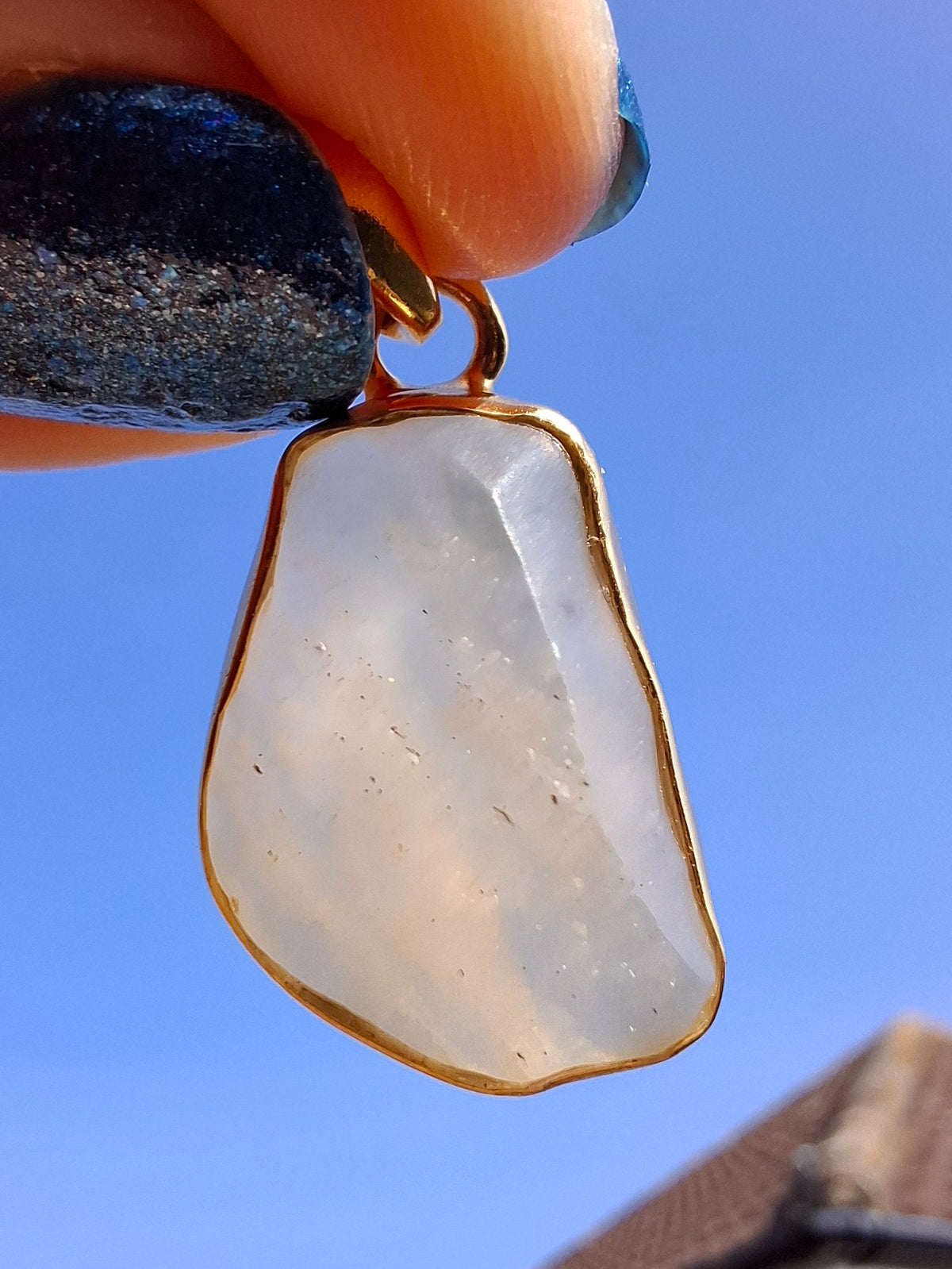 Libyan Desert Glass Pendant, 14K GOLD Plated, Tektite (Ref: LP117)