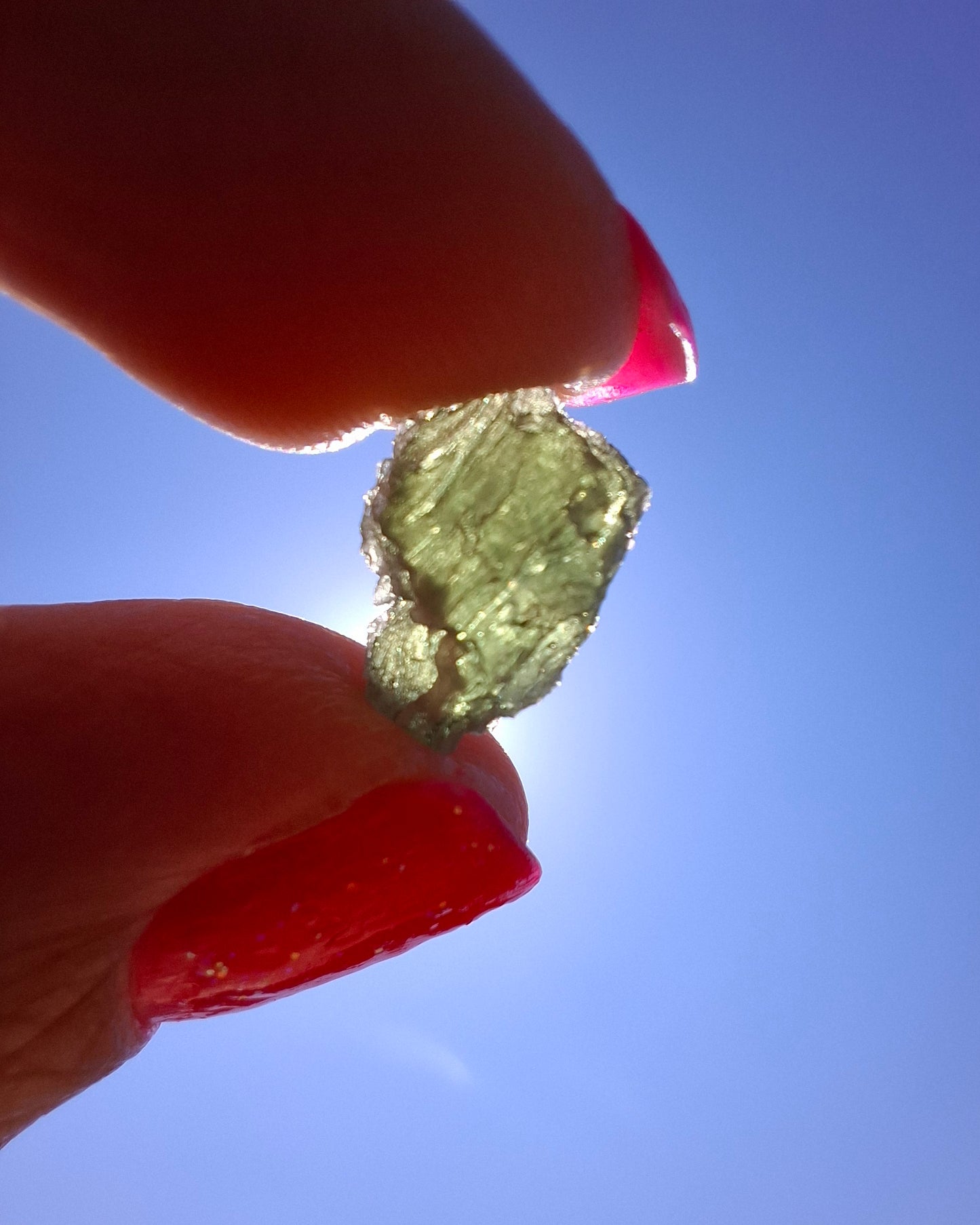 Moldavite Piece, SNOWFLAKE, FROSTED, BRUSNA, Tektite (Ref: 1492)