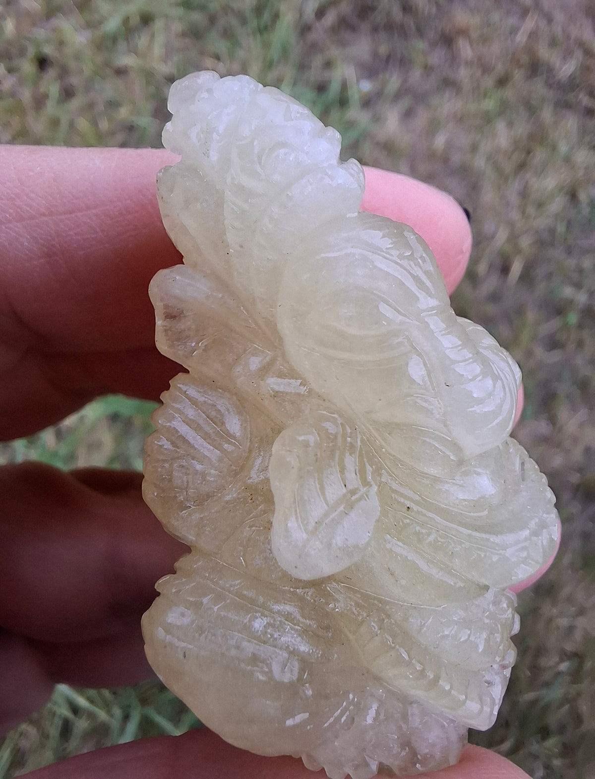 Libyan Desert Glass GANESHA craving, 31.21g, Tektite (Ref: Ganesha2)