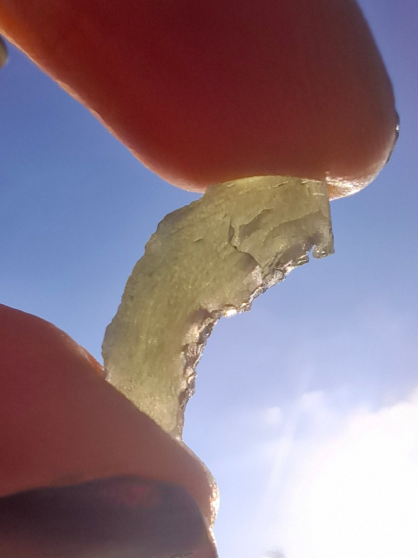 Moldavite Piece, 0.98g, Tektite (Ref: 1380)