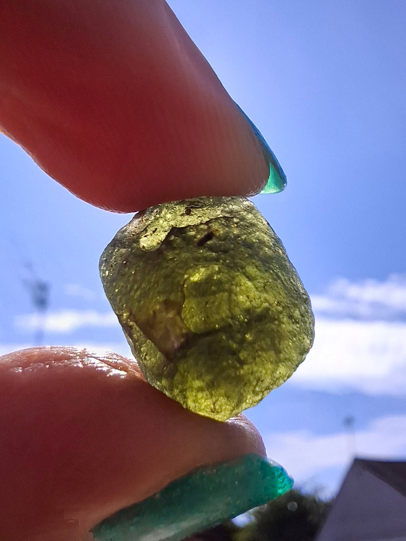 Moldavite Piece, 2.34g, Tektite (Ref: 1414)