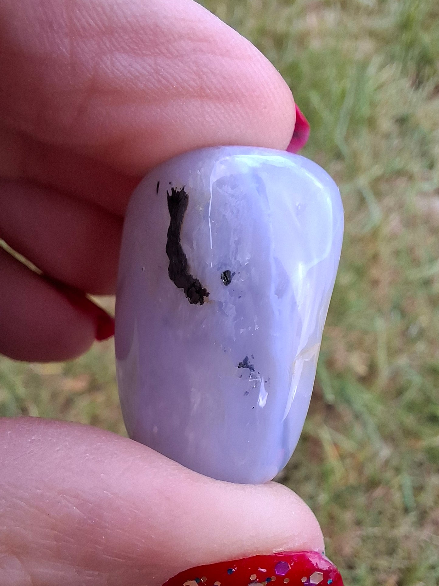Blue Lace Agate, Tumble Stone, Crystal (Ref: T144)