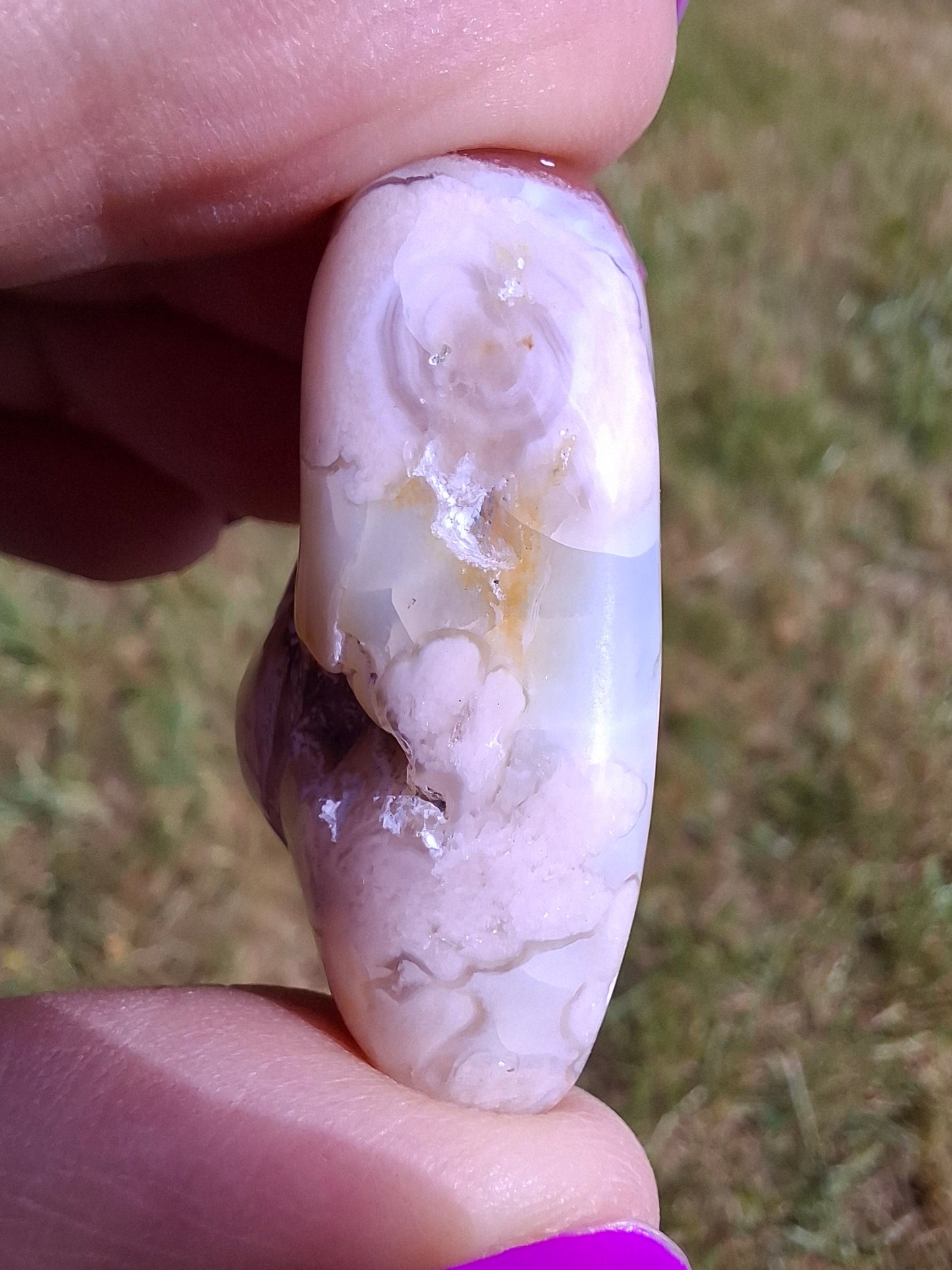 Flower Agate, Tumble Stone, Crystal (Ref: T69)