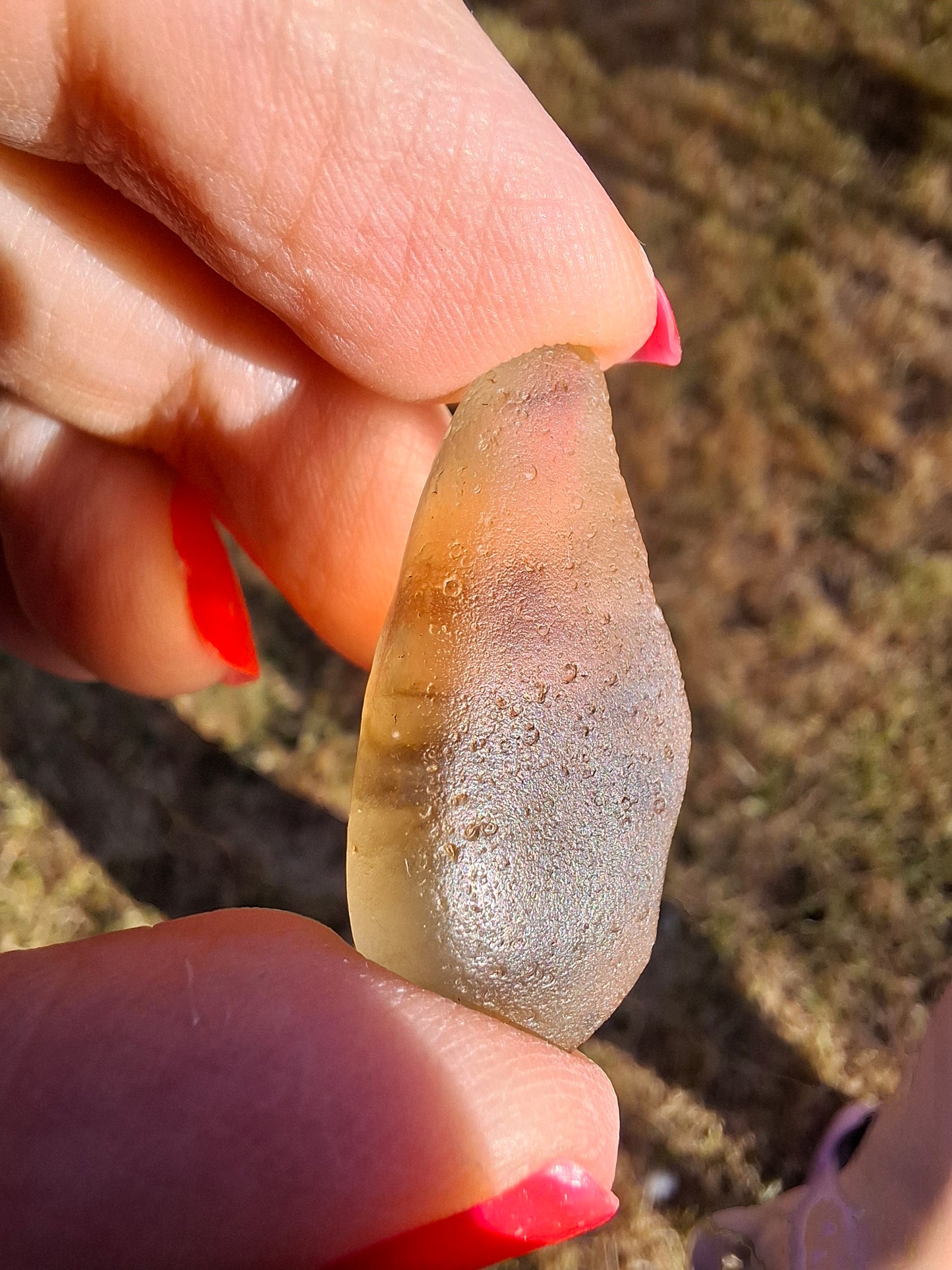 Libyan Desert Glass (darker) Piece, 7.38g, Tektite (Ref: L1375)