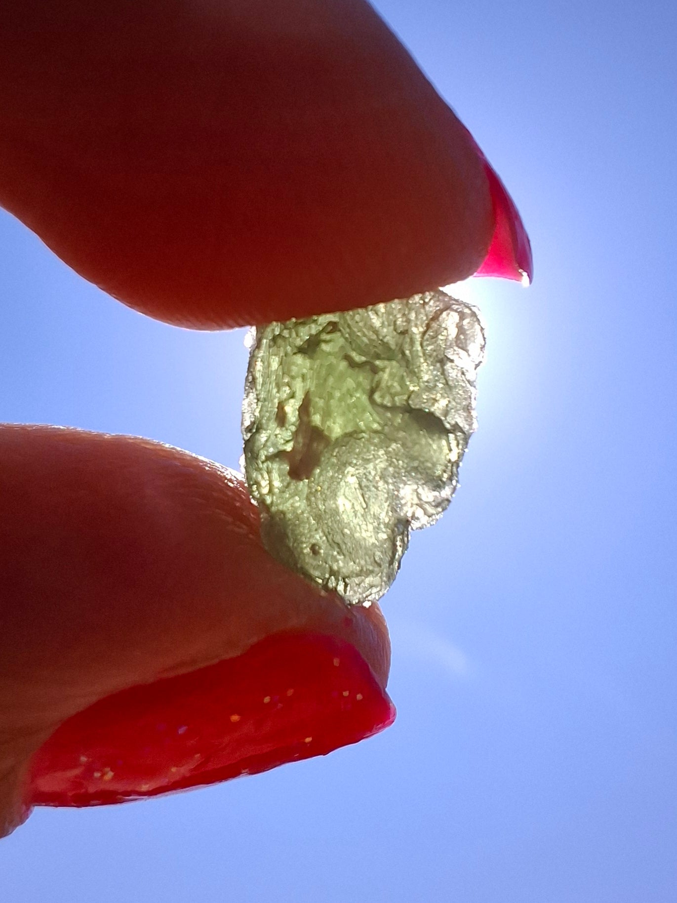 Moldavite Piece, SNOWFLAKE, FROSTED, BRUSNA, Tektite (Ref: 1492)