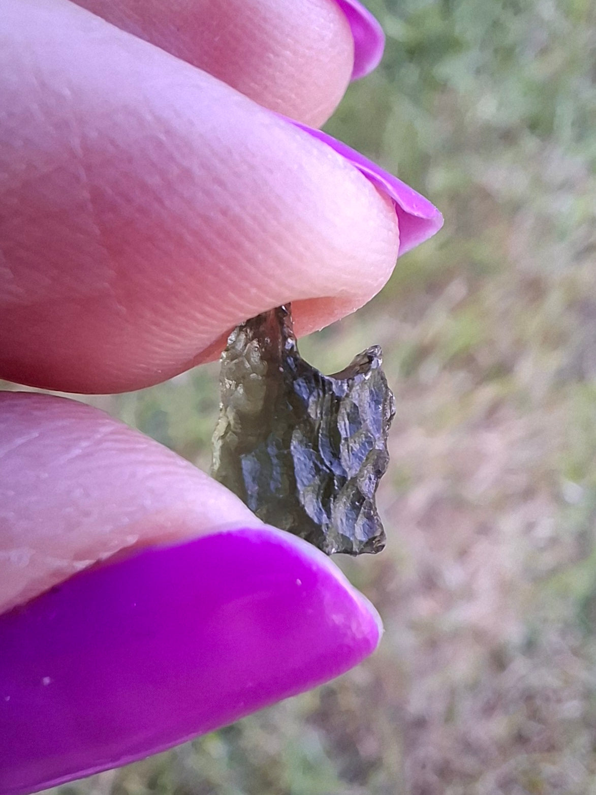 Moldavite small Piece, 0.40g, Tektite (Ref: 1458)