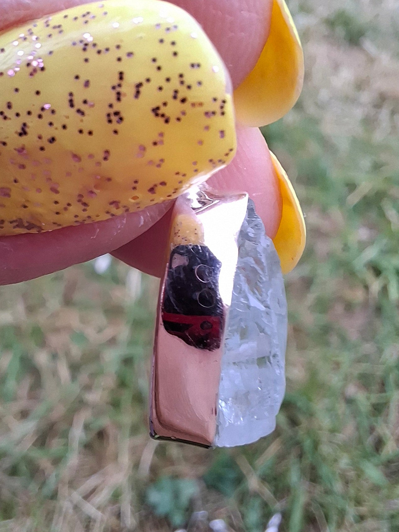 Aquamarine Pendant, 925 Silver, Crystal 🌈 (Ref: AQ4)