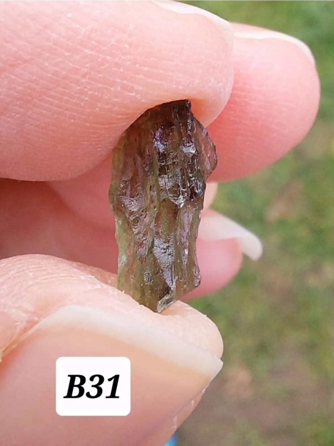 Moldavite Small Piece, 0.43g, Tektite (Ref: B31)