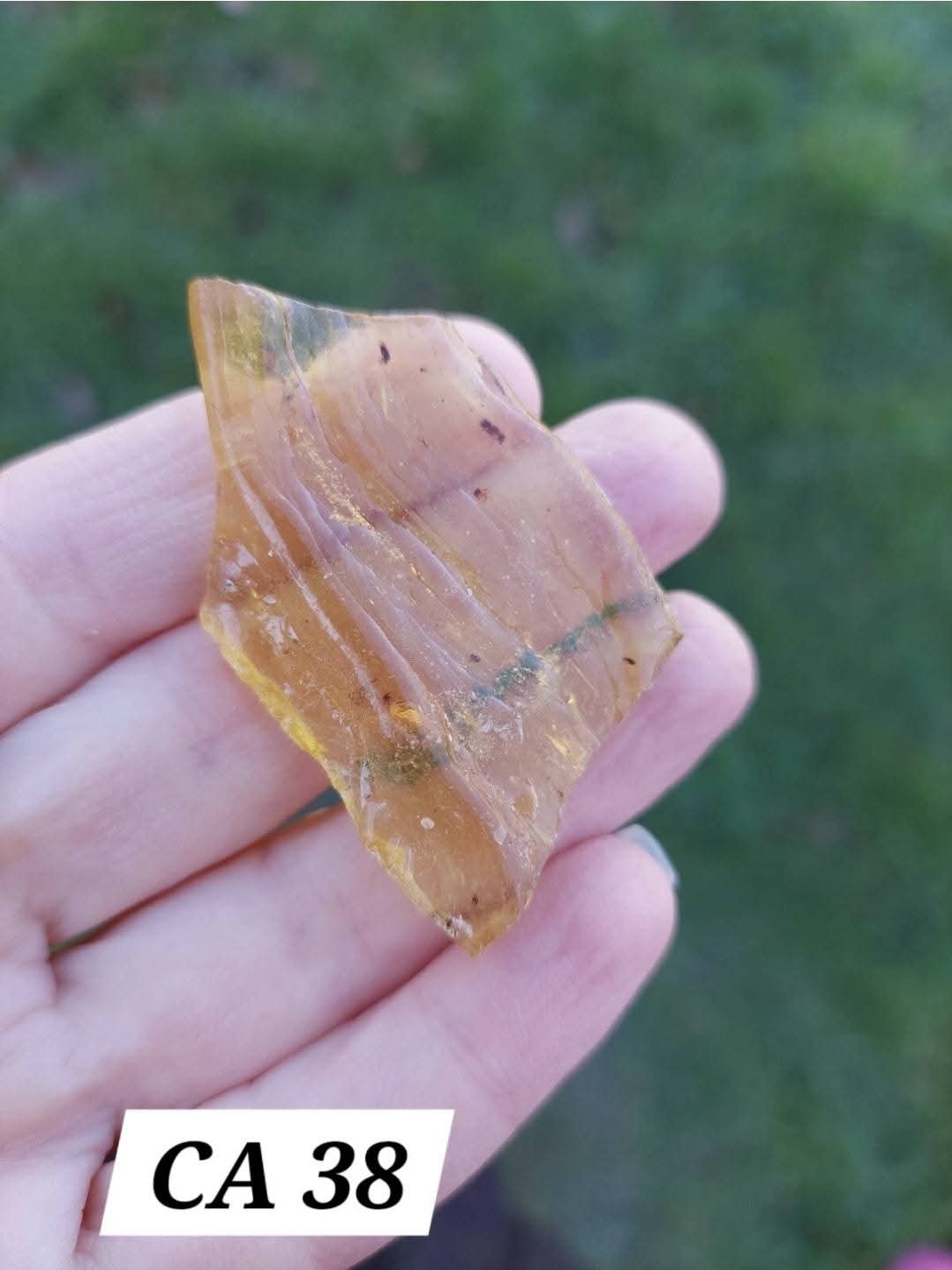 Copal Young Amber with INSECTS inside, 6.42g, Fossil (Ref: CA38)