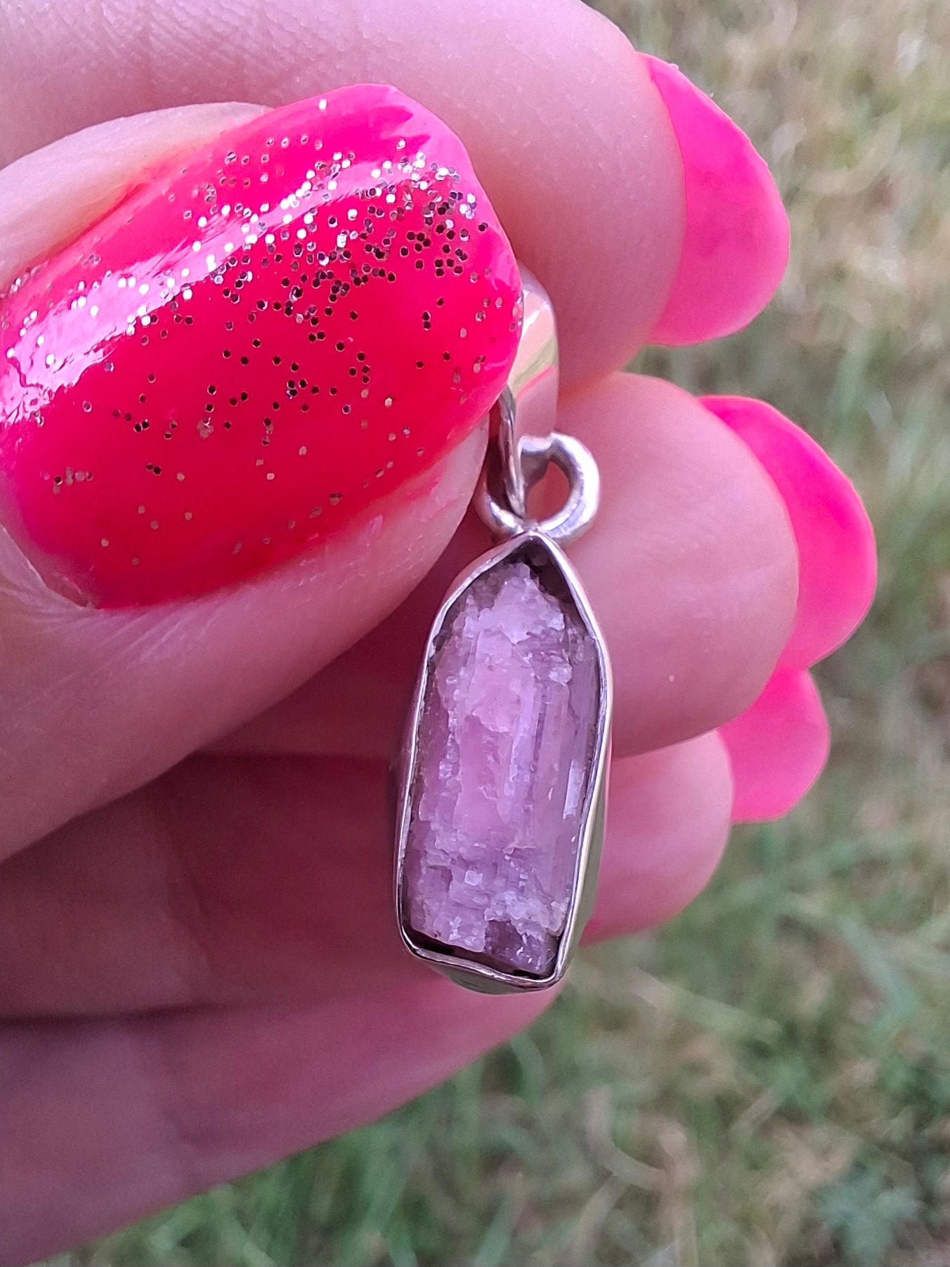 Pink Tourmaline Pendant, 925 Silver, Crystal (Ref: PT54)