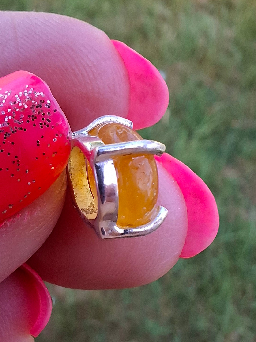 Baltic Amber Pendant, 925 Silver, Fossil (Ref: AP26)