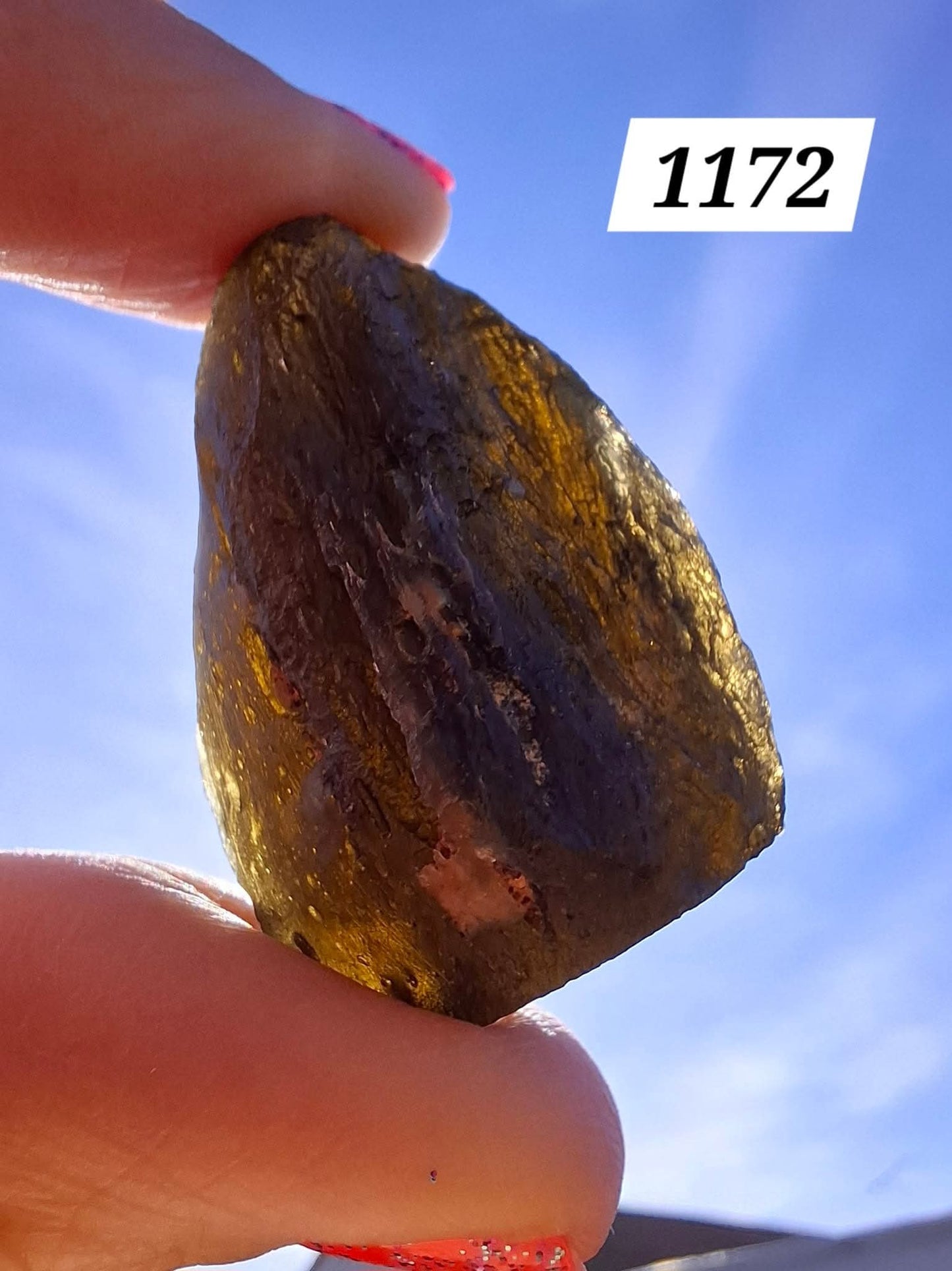 Moldavite Piece, JAKULE, 18.55g, Tektite (Ref: 1172)