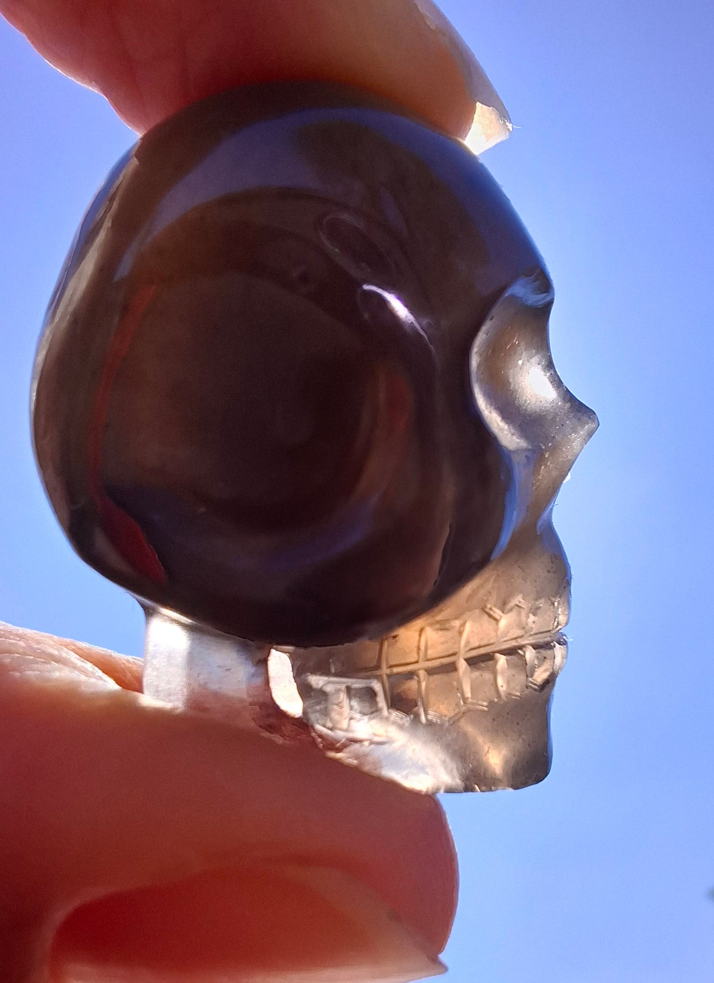 Agni Manitite SKULL Carving, 14.54g, Crystal (Ref: Ag S5)