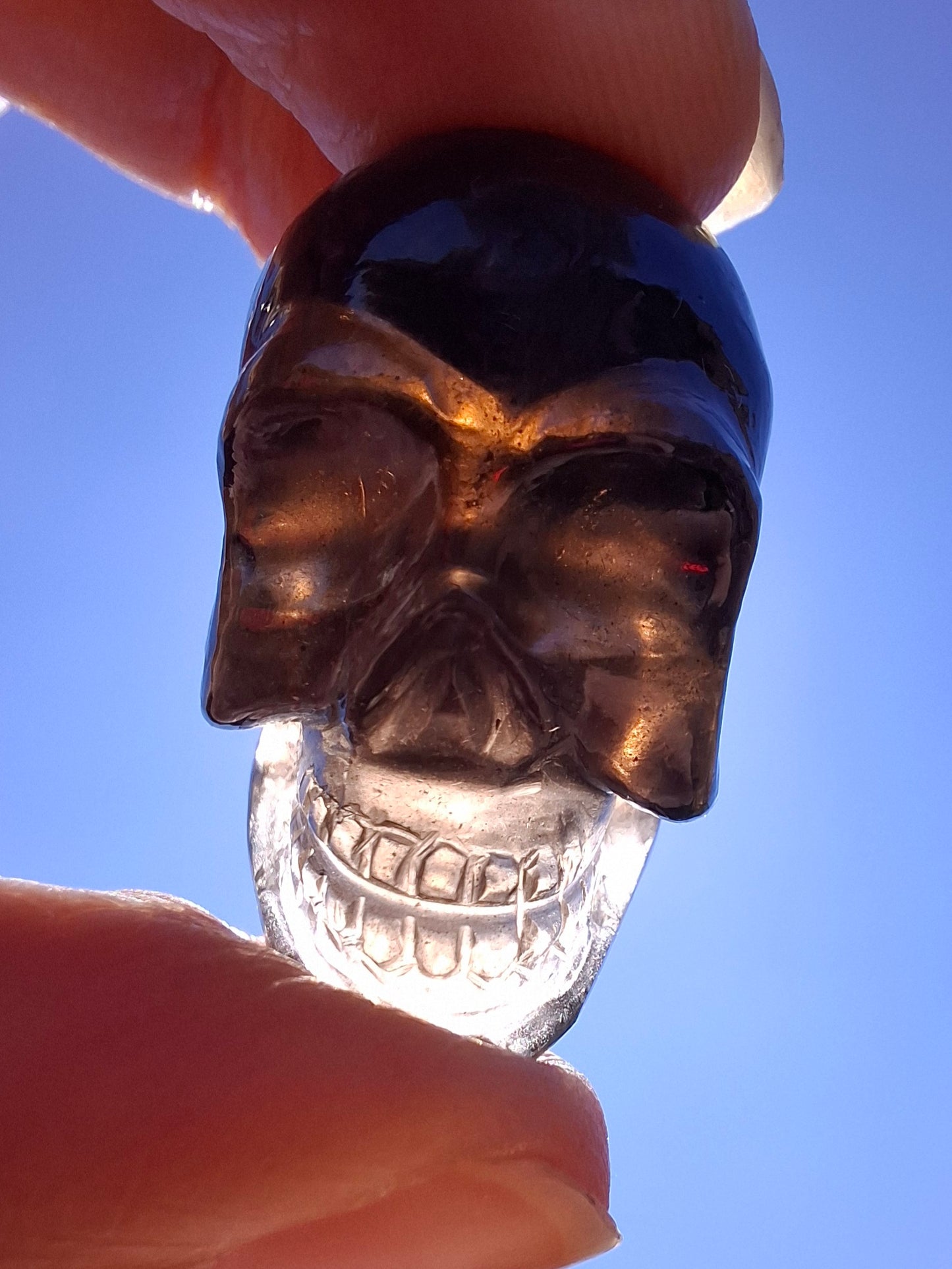 Agni Manitite SKULL Carving, Crystal (Ref: Ag S2)