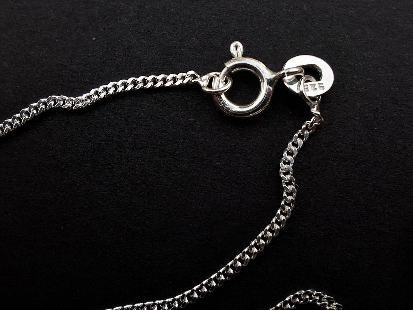 Curb Diamond cut, 1.2mm, 18 inch, 925 Silver CHAIN (Ref: chain-5)