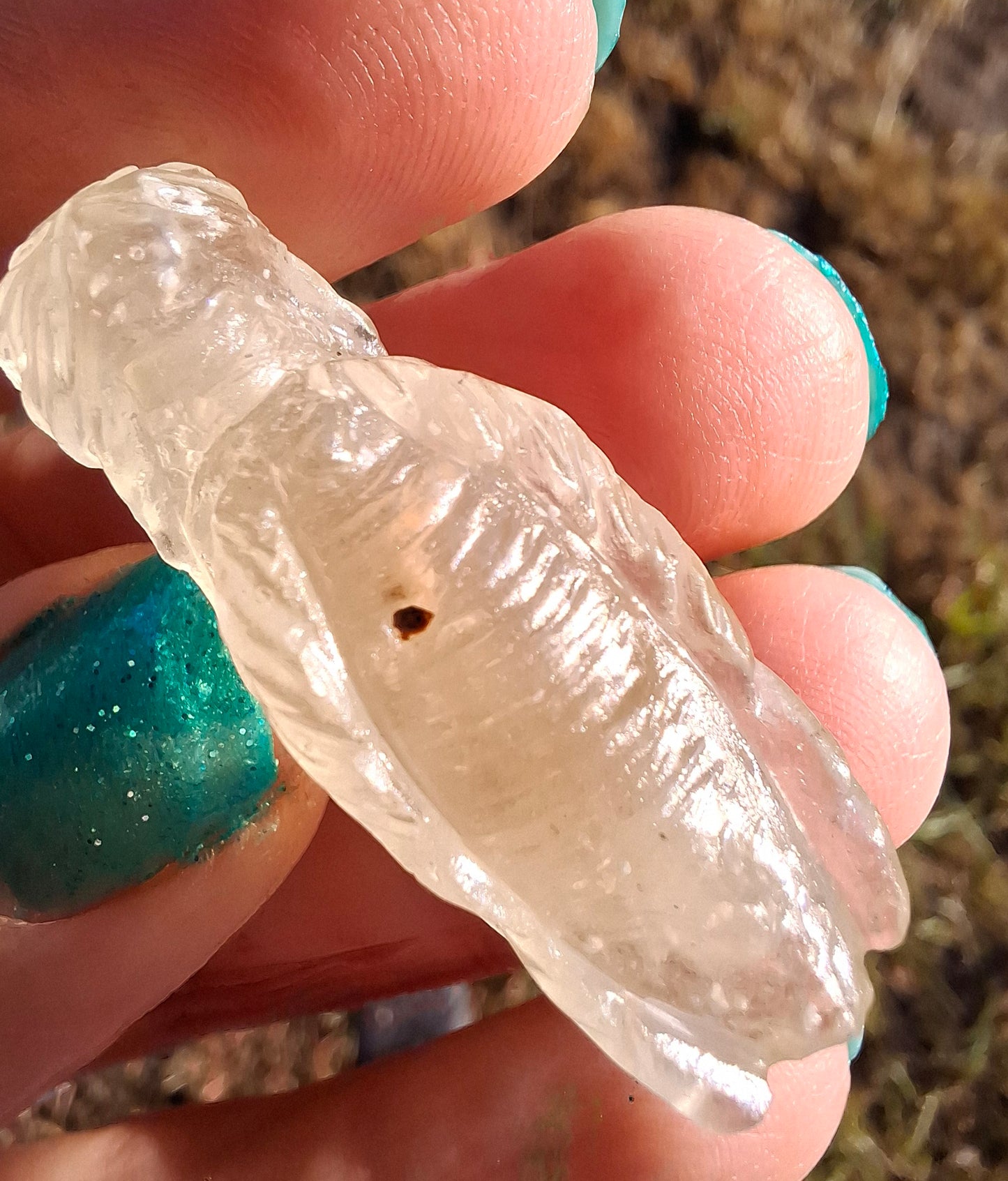 Libyan Desert Glass DRAGON HEAD carving, 9.66g, Tektite (Ref: Dragon 3)