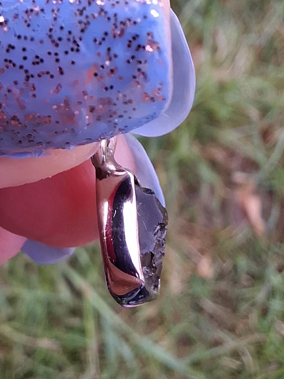 Moldavite Pendant, 925 Silver, Tektite (Ref: P63)