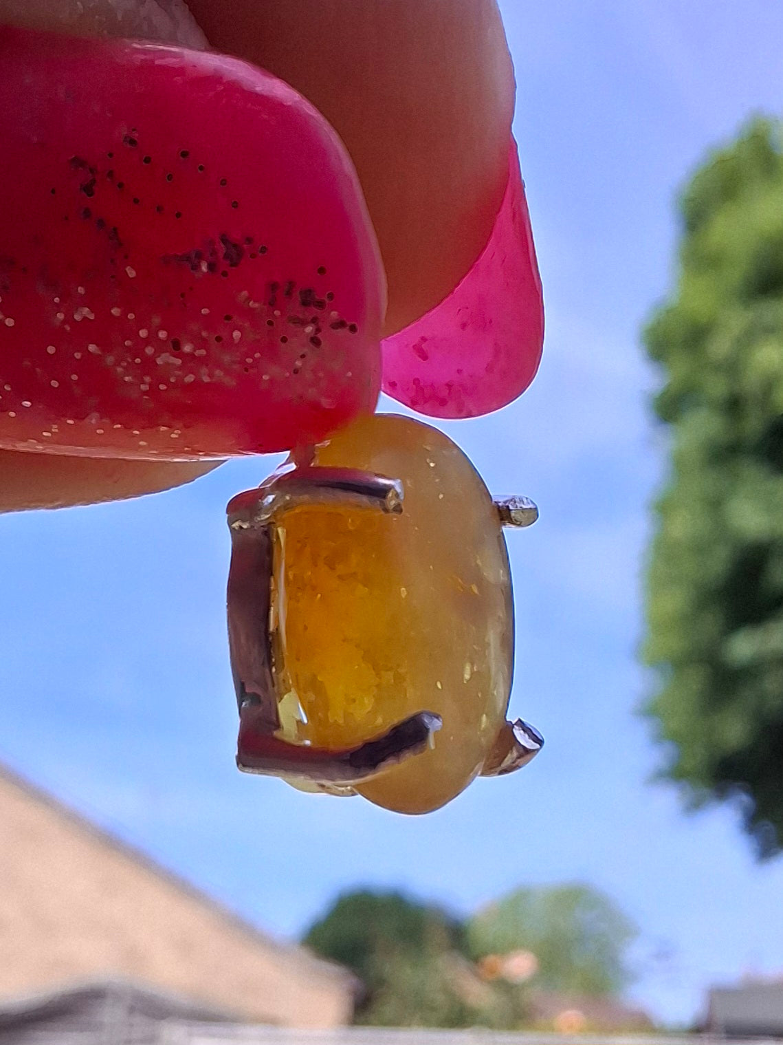 Baltic Amber Pendant, 925 Silver, Fossil (Ref: AP26)