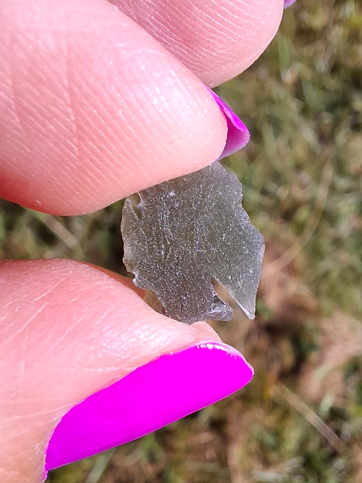 Moldavite Piece, 0.87g, Tektite (Ref: 1453)