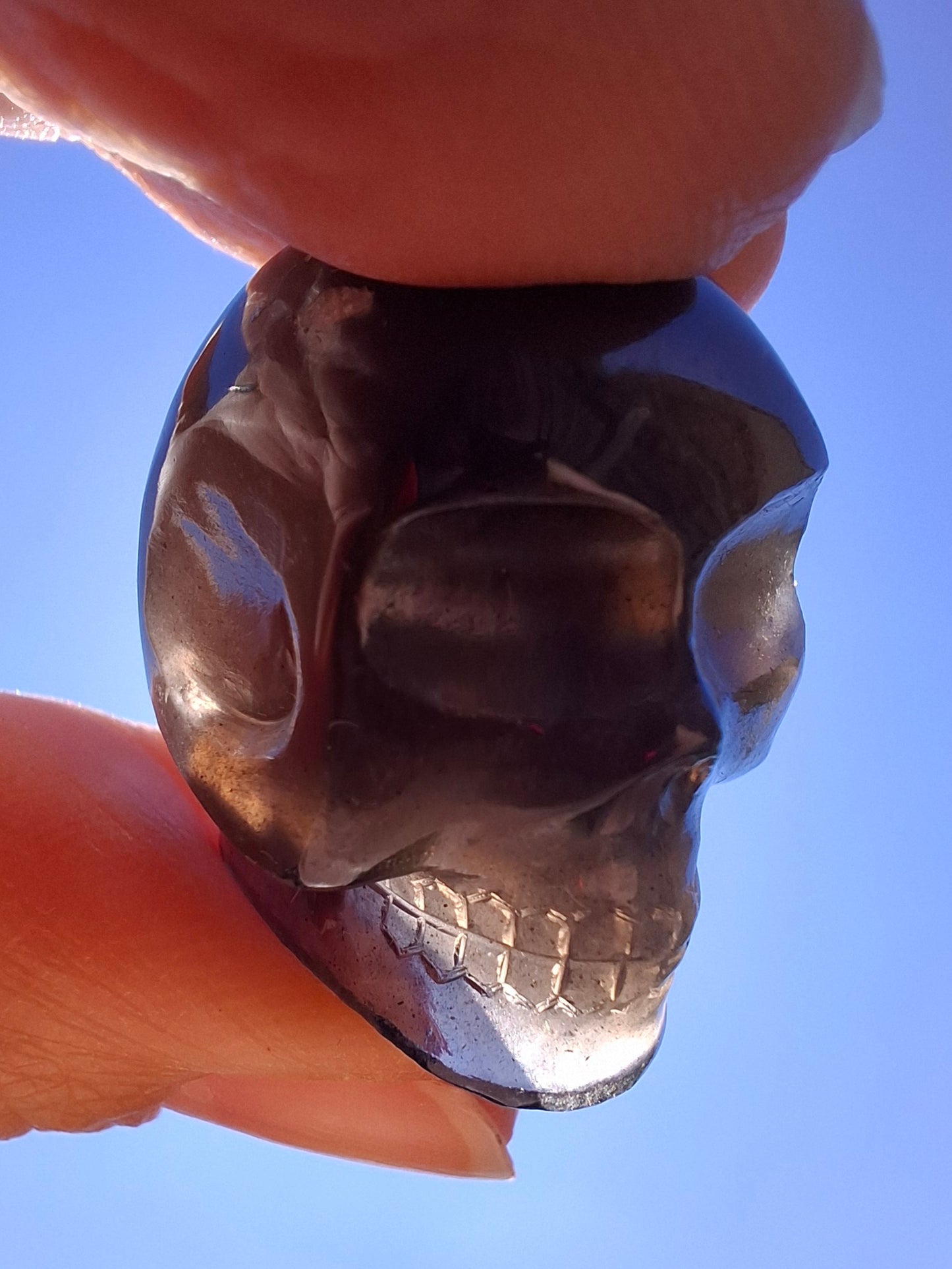 Agni Manitite SKULL Carving, 13.06g, Crystal (Ref: Ag S3)
