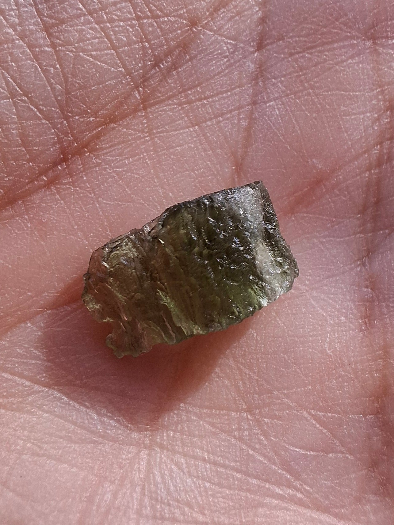 Moldavite Piece, 0.72g, Tektite (Ref: 1438)