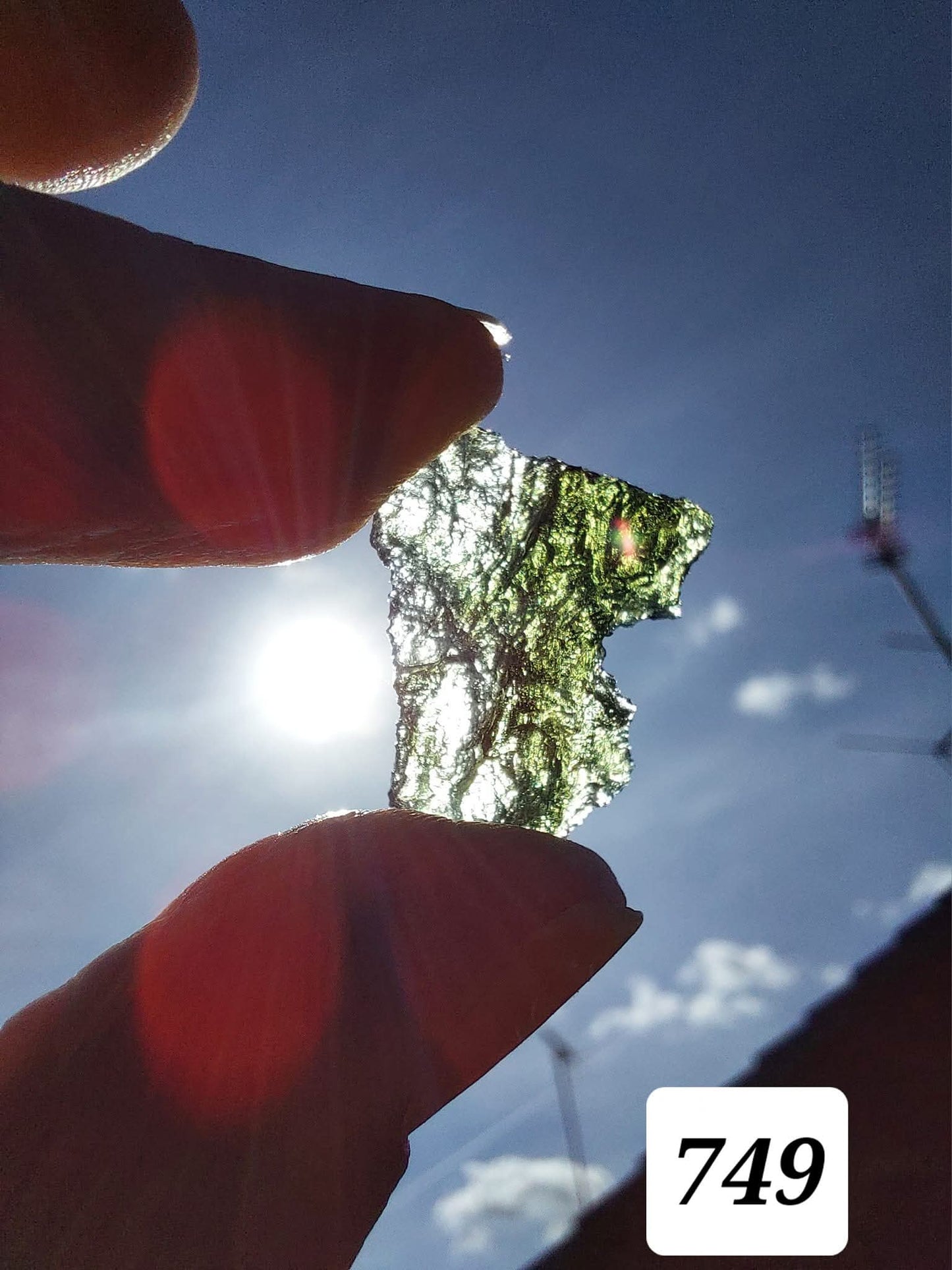 Moldavite Piece, BESEDNICE SKOLA, 1.55g, Tektite (Ref: 749)