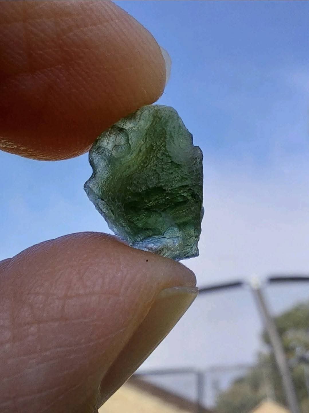 Moldavite Piece, 0.99g, Tektite (Ref: 866)