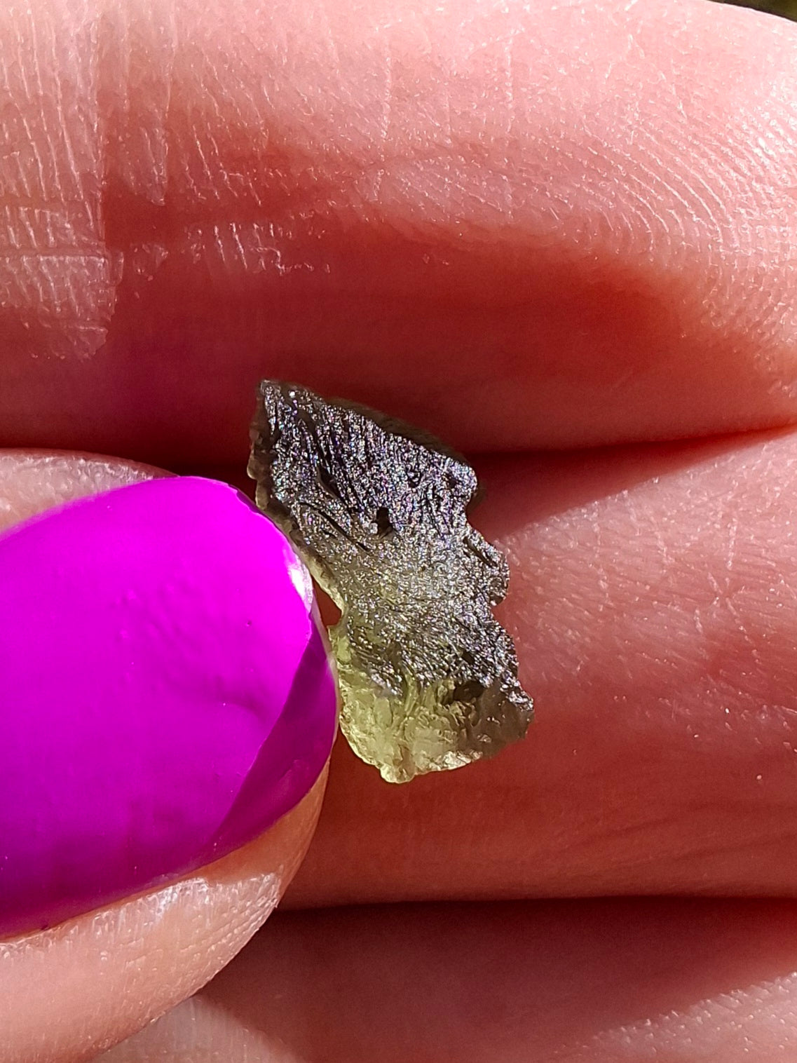 Moldavite small Piece, 0.39g, Tektite (Ref: 1431)