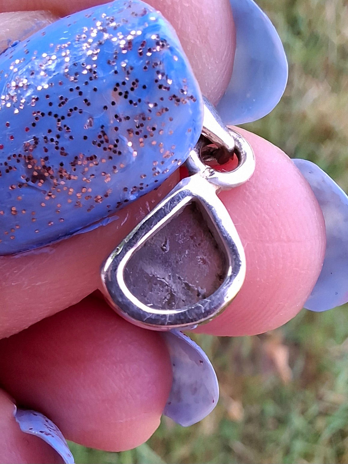 Moldavite Pendant, 925 Silver, Tektite (Ref: P38)