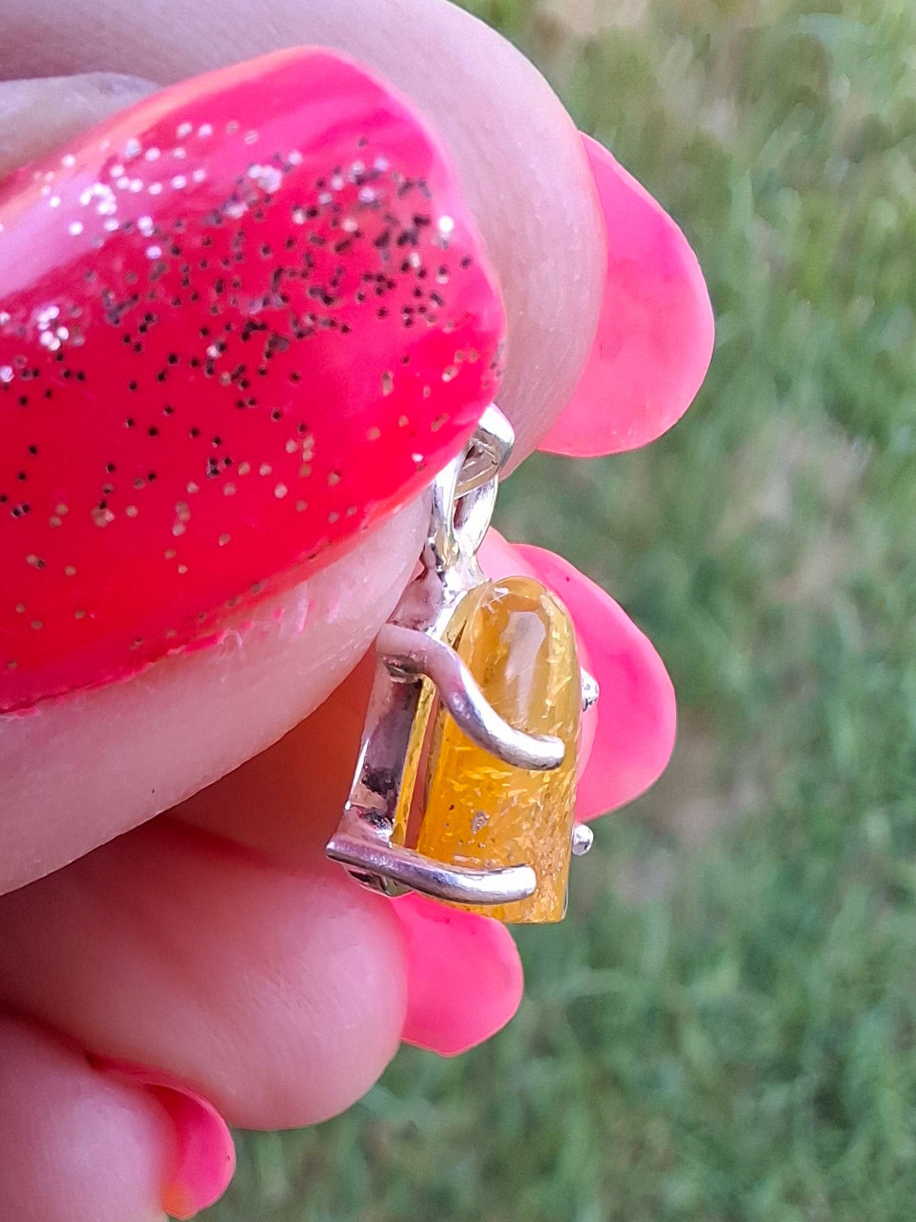 Baltic Amber Pendant, 925 Silver, Fossil (Ref: AP19)