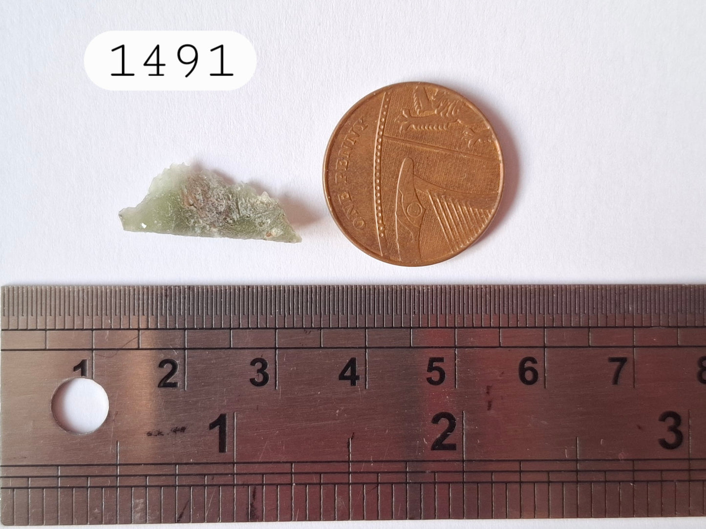 Moldavite Piece, SNOWFLAKE, FROSTED, BRUSNA, Tektite (Ref: 1491)