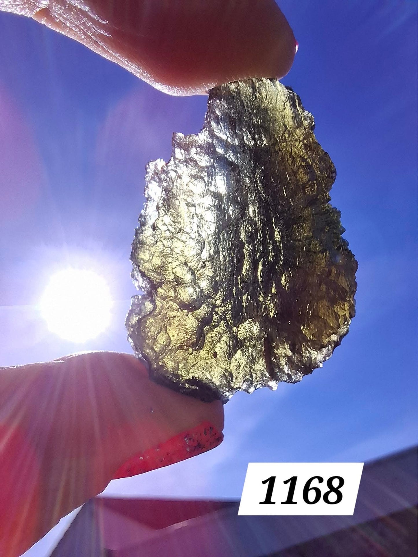 Moldavite Piece, CHLUM, 9.87g, Tektite (Ref: 1168)