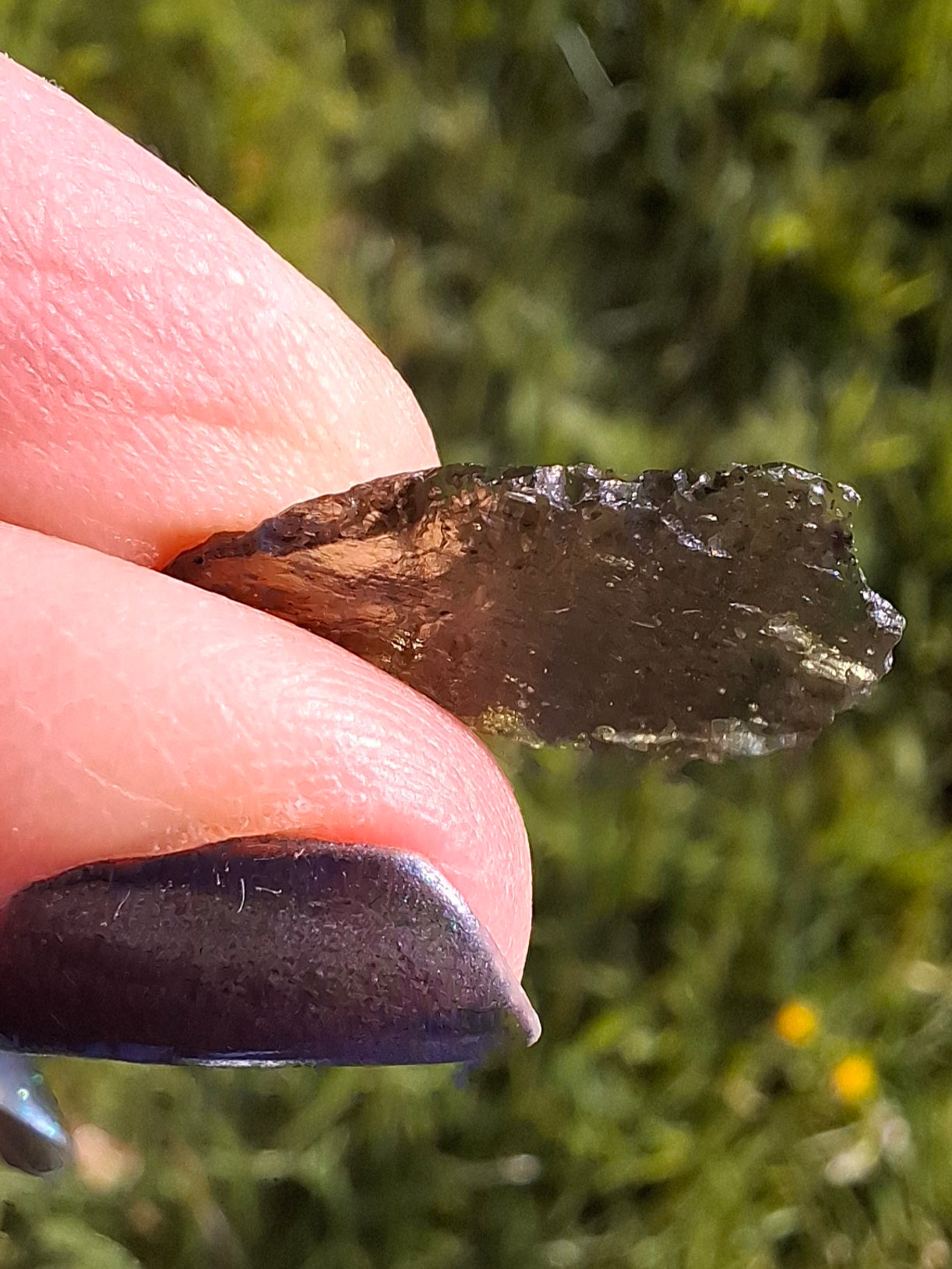 Moldavite Piece, 0.74g, Tektite (Ref: 1378)