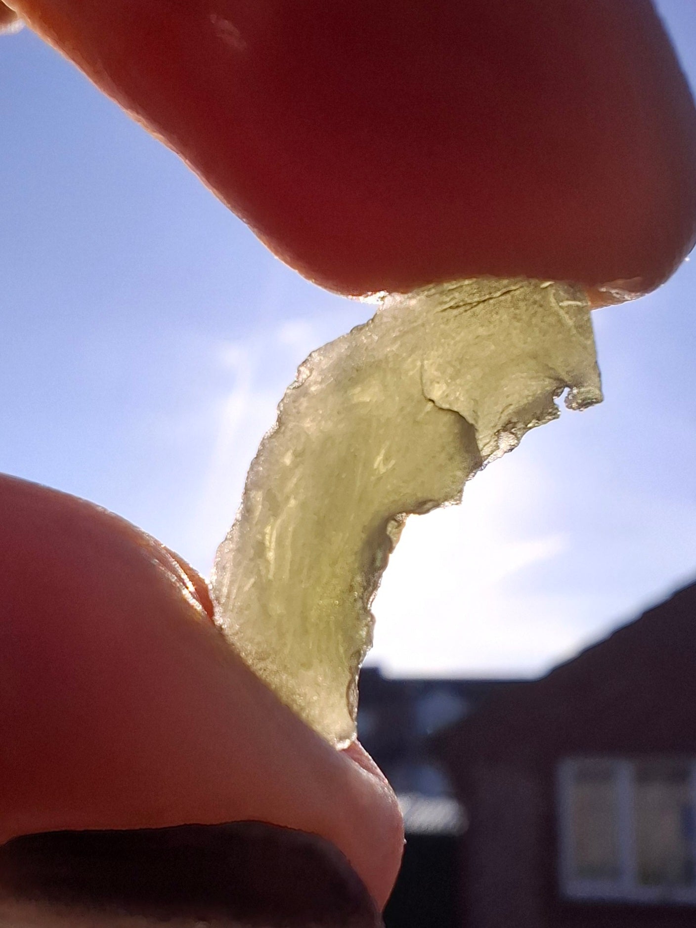 Moldavite Piece, 0.98g, Tektite (Ref: 1380)