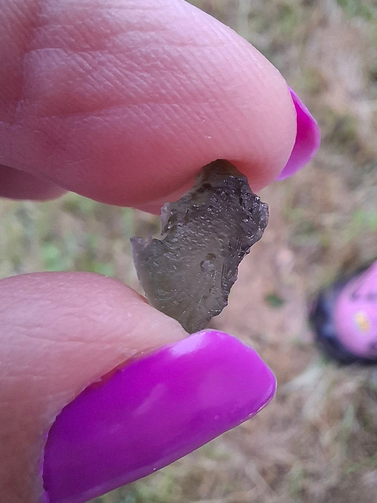 Moldavite small Piece, 0.39g, Tektite (Ref: 1431)