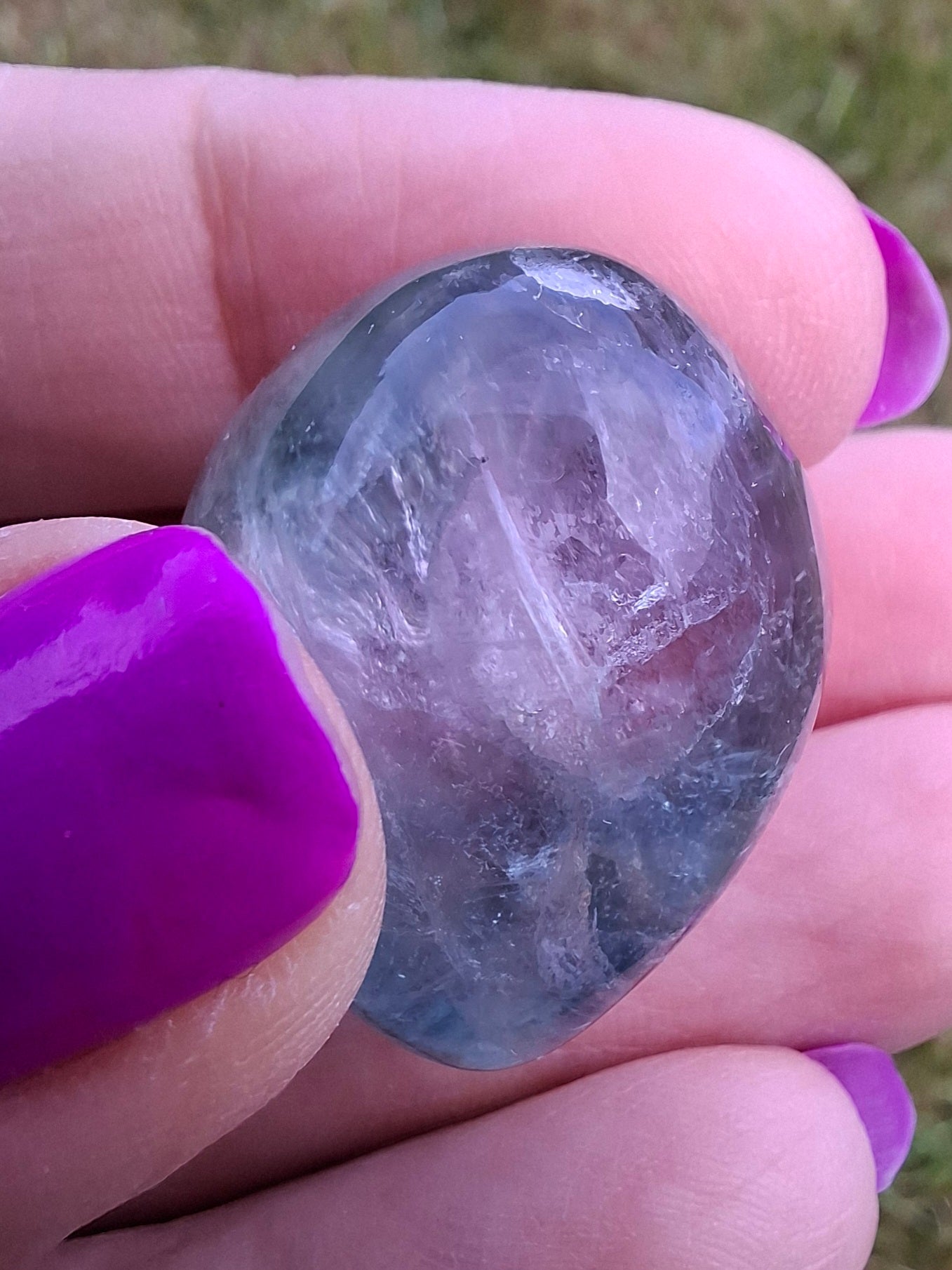Fluorite, Tumble Stone, Crystal 🌈 (Ref: T49)
