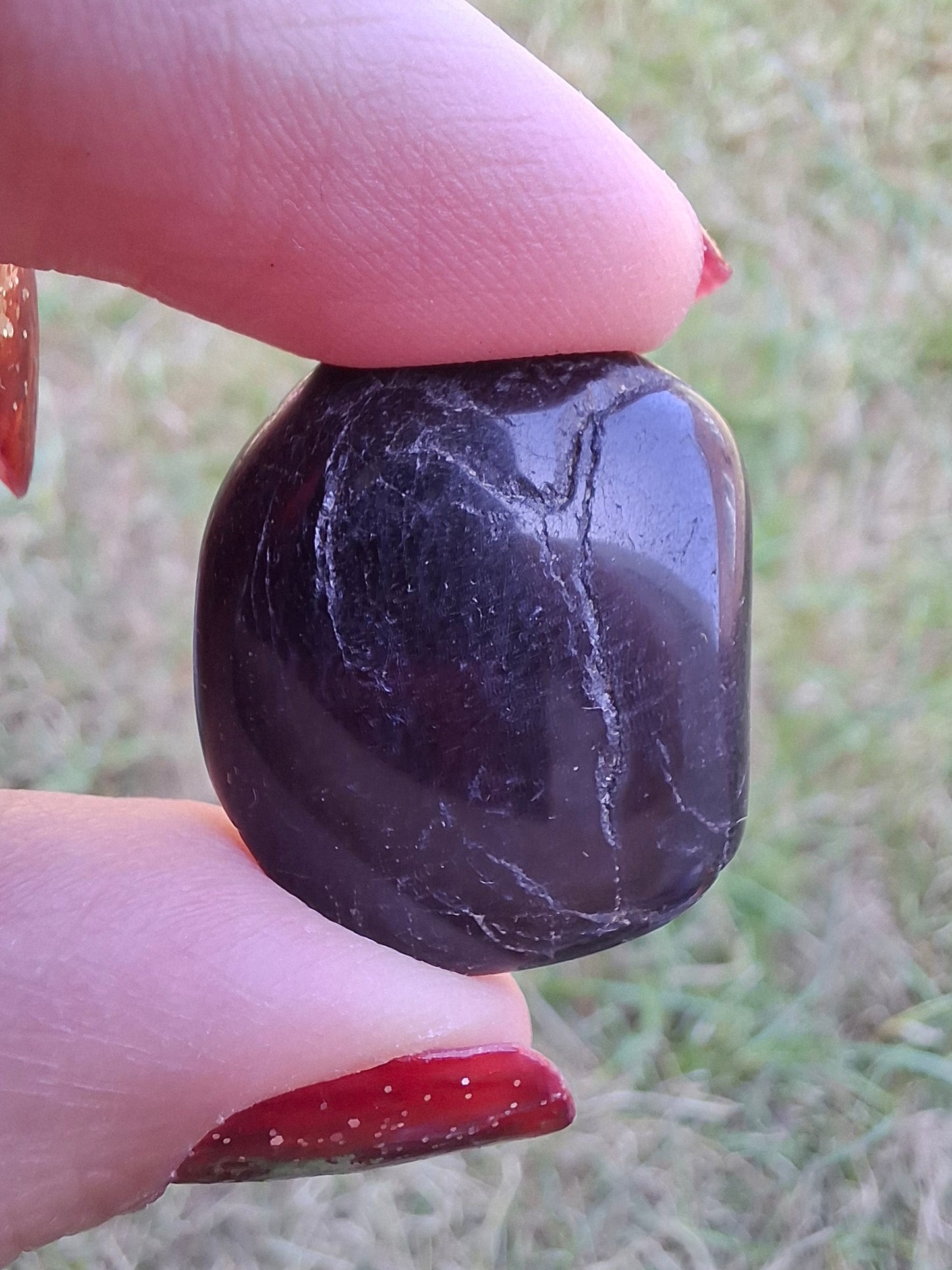 Black Tourmaline, Tumble Stone, Crystal (Ref: T218)