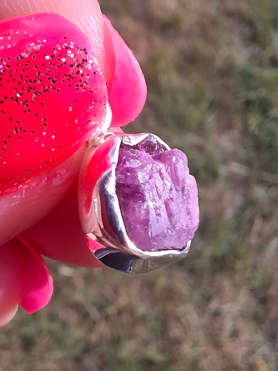 Pink Tourmaline Pendant, 925 Silver, Crystal (Ref: PT18)