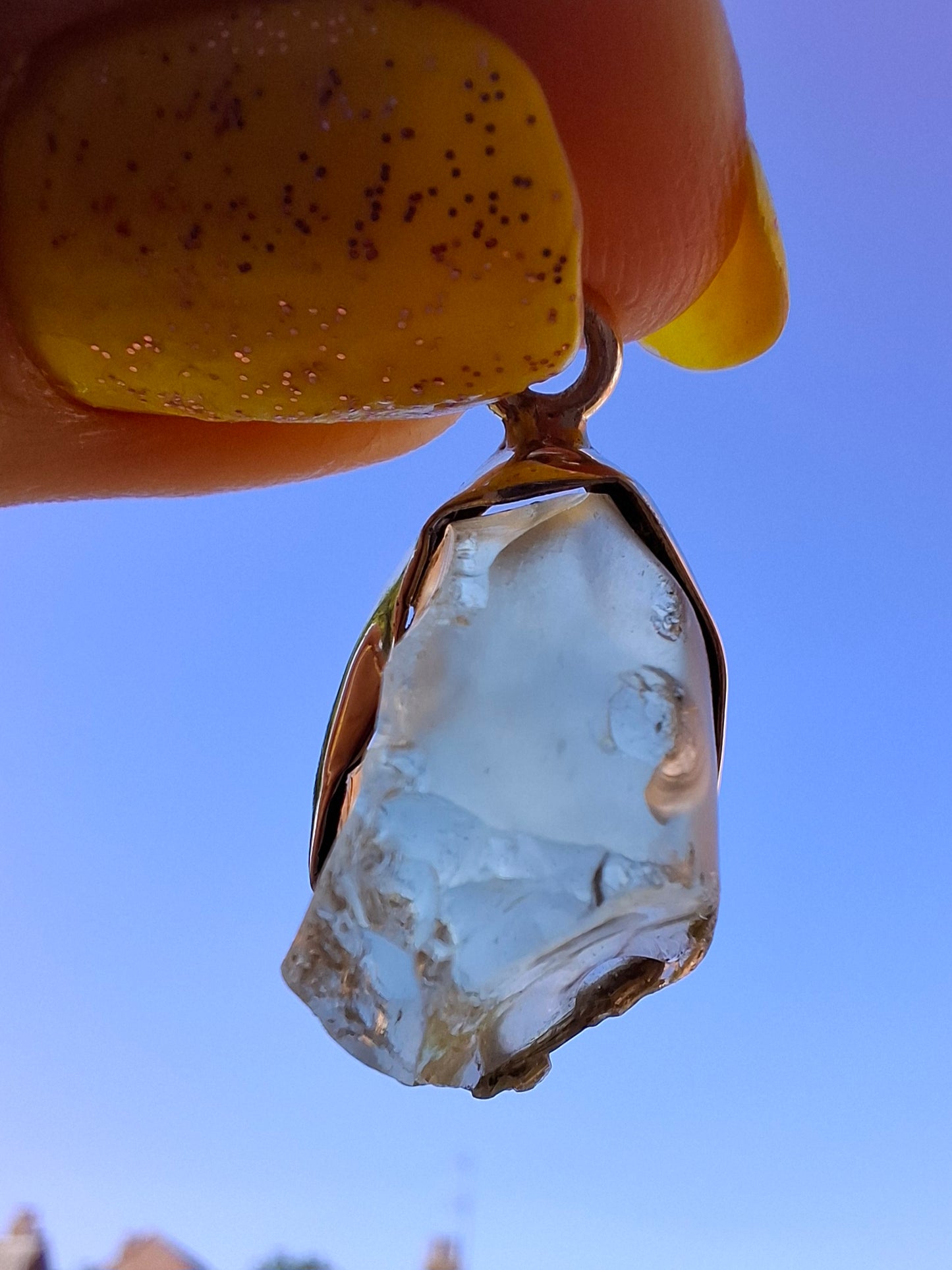 Libyan Desert Glass Pendant, 925 Silver, Tektite (Ref: LP112)