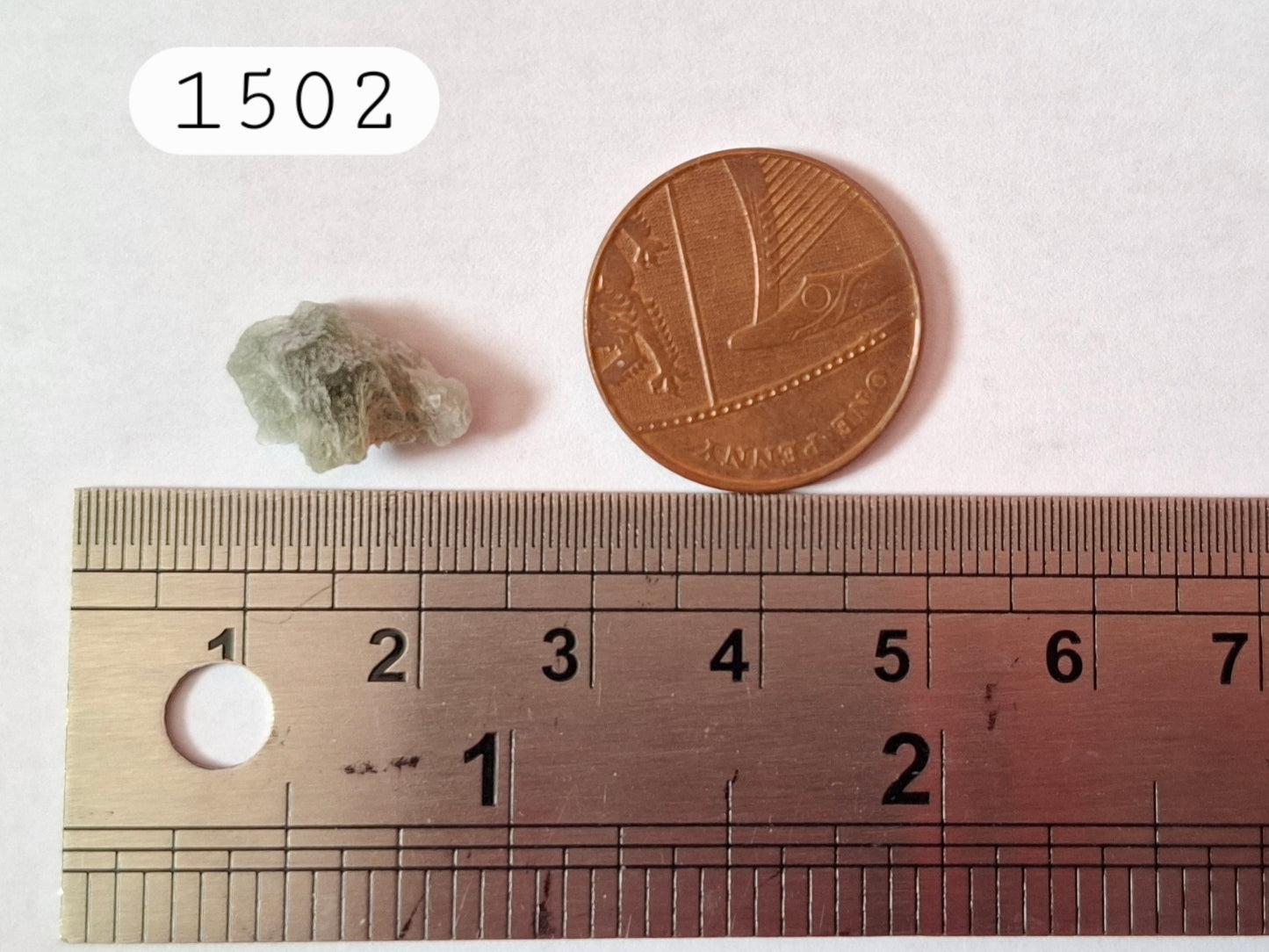 Moldavite Piece, SNOWFLAKE, FROSTED, BRUSNA, 0.64g, Tektite (Ref: 1502)