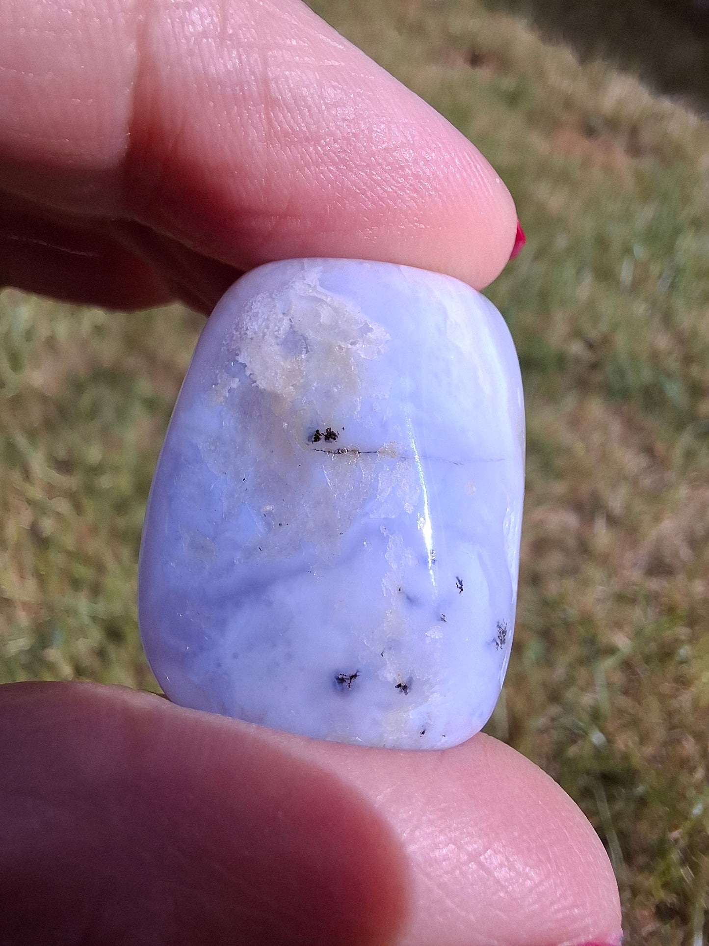 Blue Lace Agate, Tumble Stone, Crystal (Ref: T142)