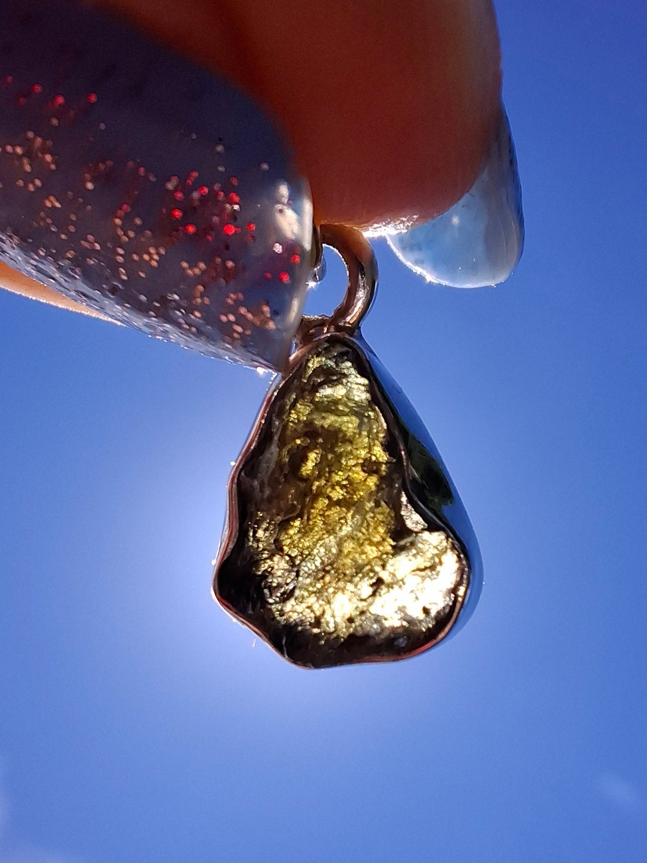 Moldavite Pendant, 925 Silver, Tektite (Ref: P64)