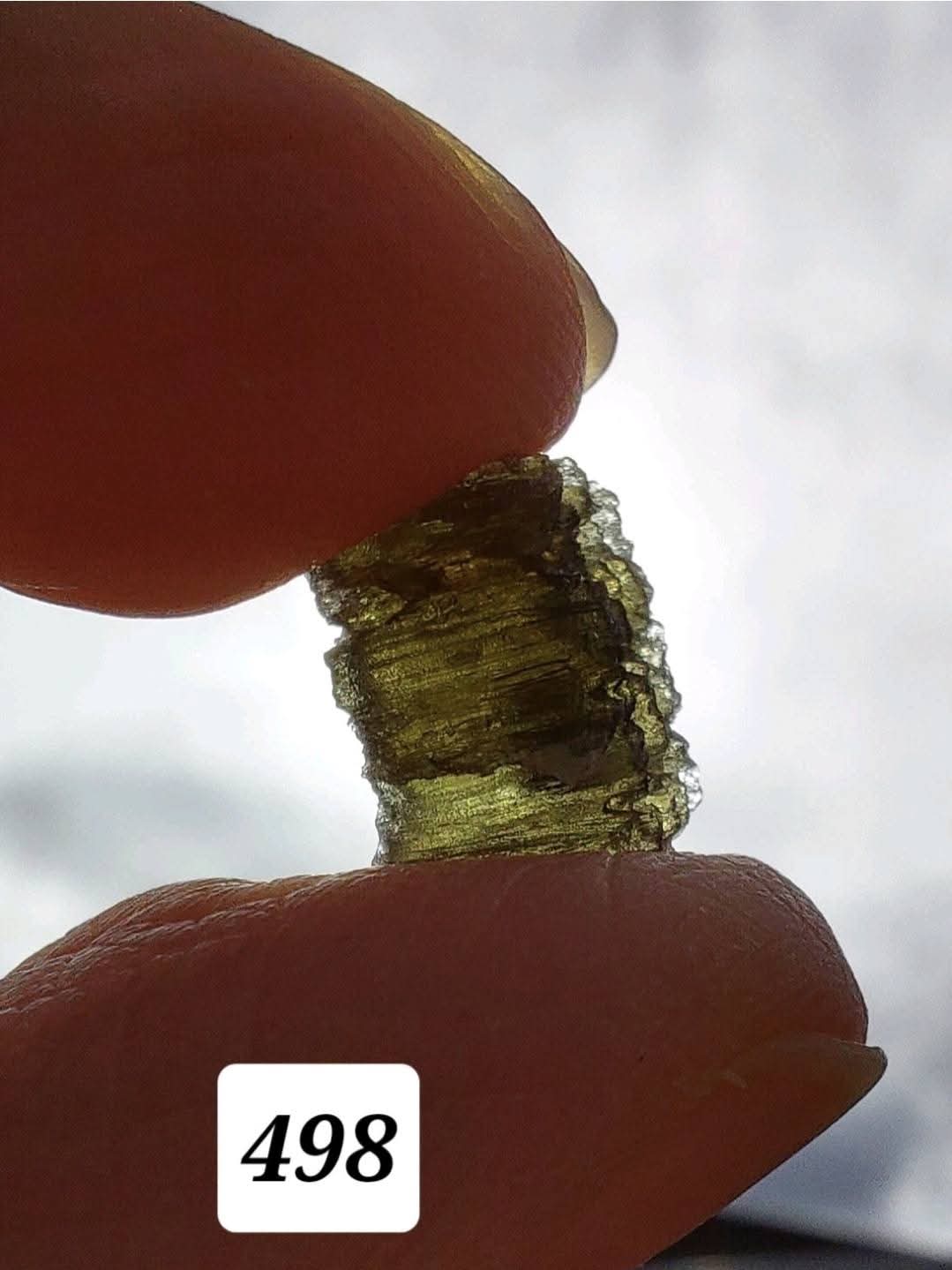 Moldavite Piece, 0.87g, Tektite (Ref: 498)