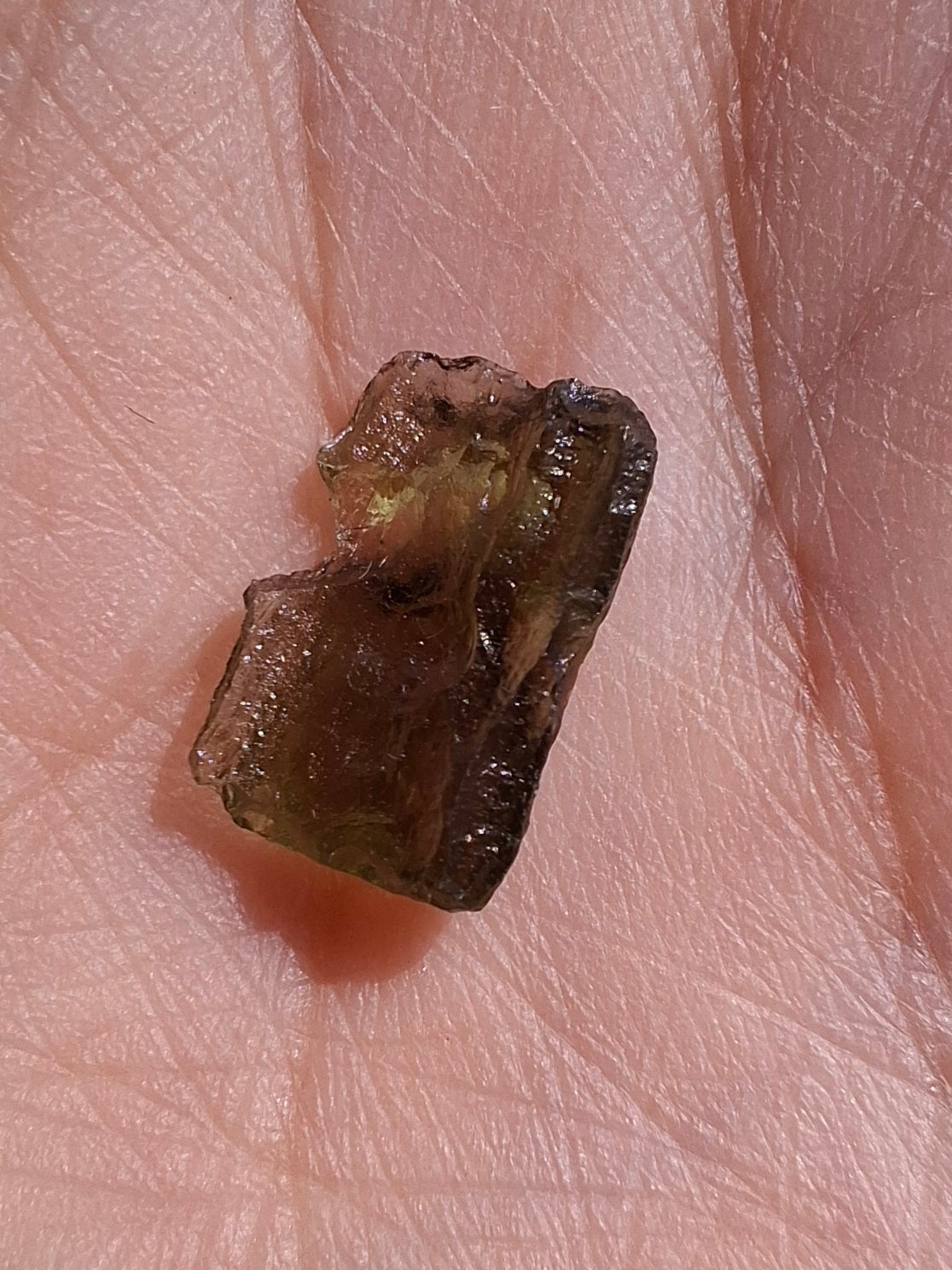 Moldavite small Piece, 0.42g, Tektite (Ref: 1386)