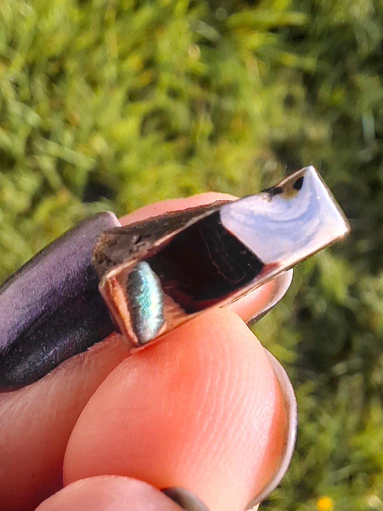 Moldavite Pendant, 925 Silver, Tektite (Ref: P2)