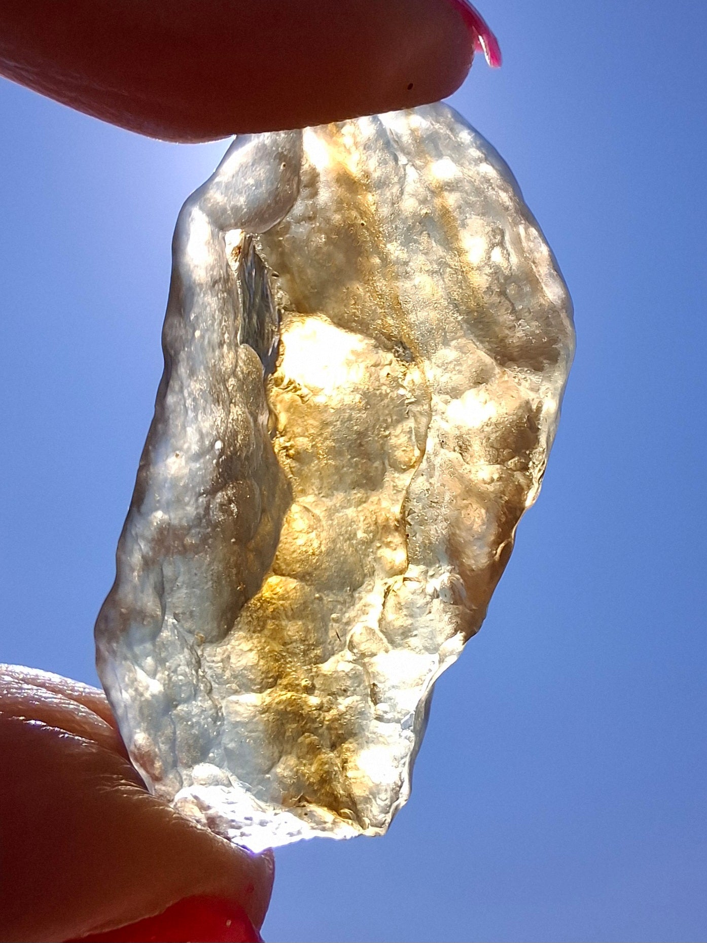 Libyan Desert Glass (darker) Piece, 8.76g, Tektite (Ref: L1367)